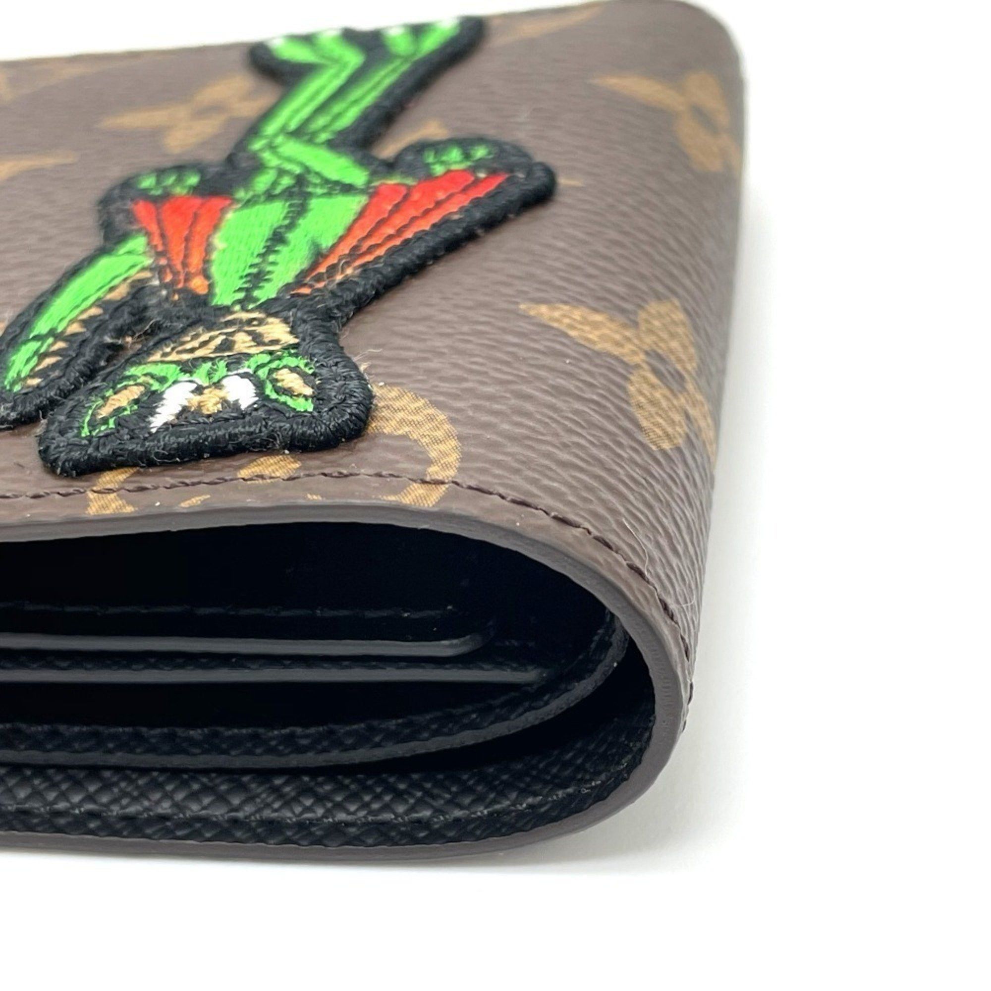 Louis Vuitton Louis Vuitton Animal Monogram Portefeuille Slender NM Billfold Bi-fold Wallet Canvas Men's Brown Size ONE SIZE - 6 Thumbnail