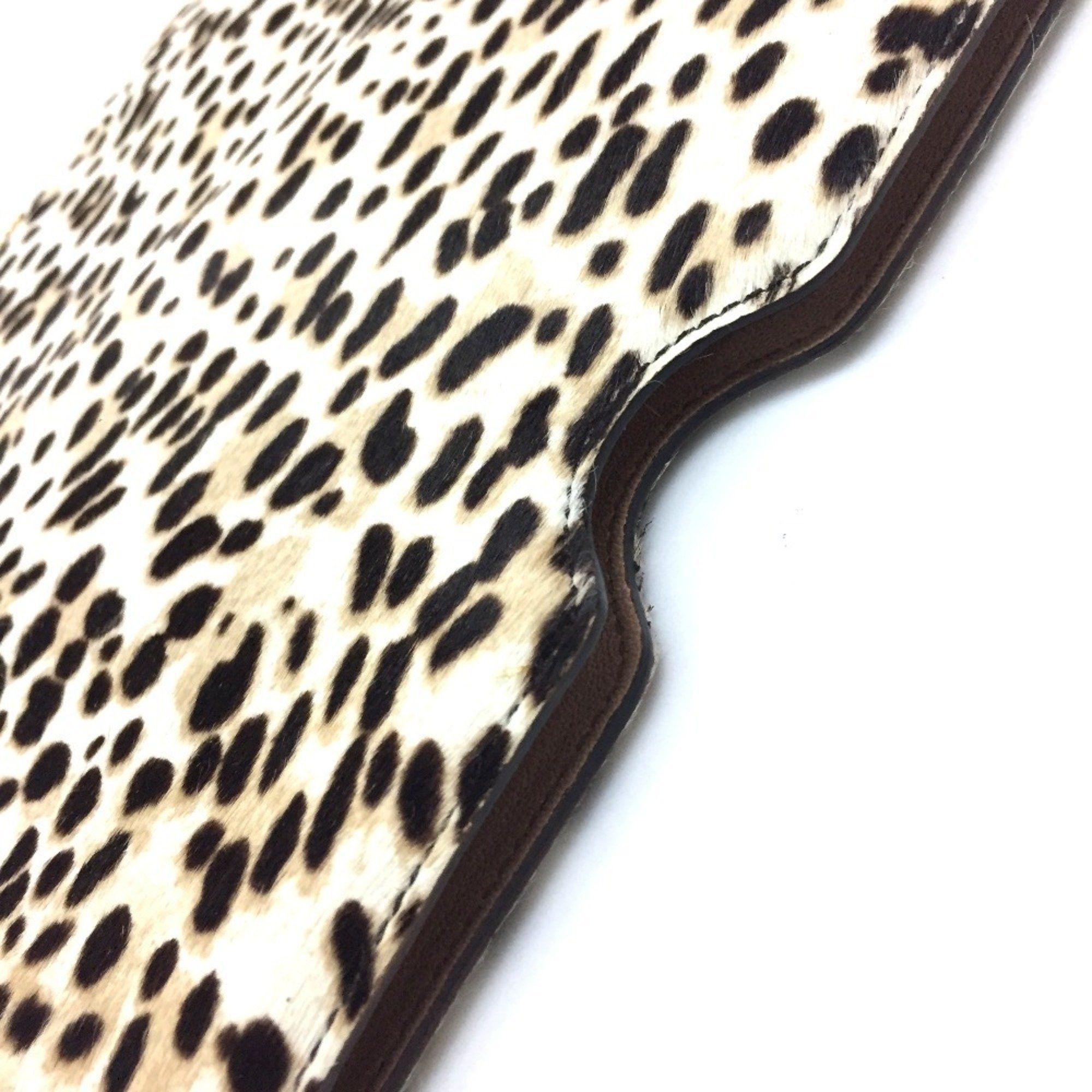 Miu Miu Miu Miu MIU 5ARE43 Tablet Leopard iPad Case Pony BIANCO Beige Men's Women's Size ONE SIZE - 4 Thumbnail