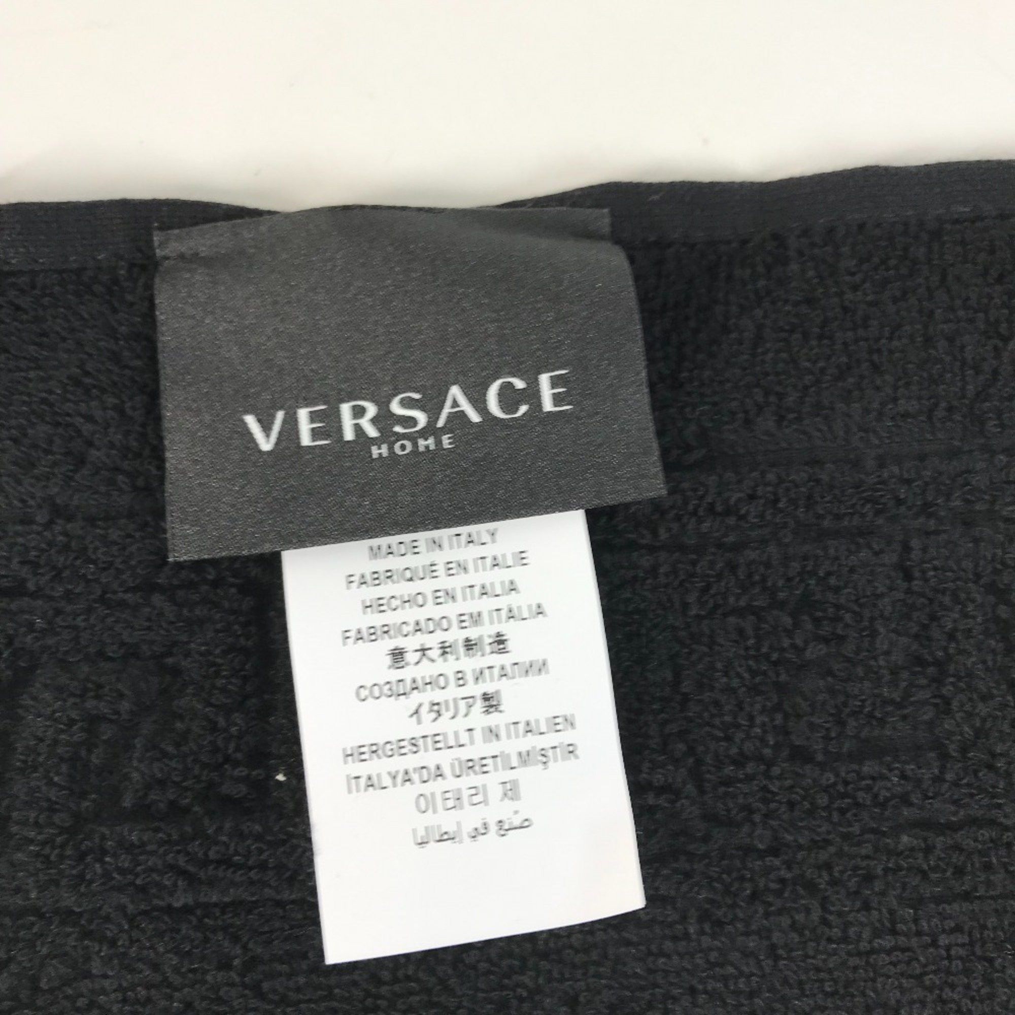 Versace VERSACE Medusa Face Towel Cotton Men's Black Size ONE SIZE - 9 Thumbnail