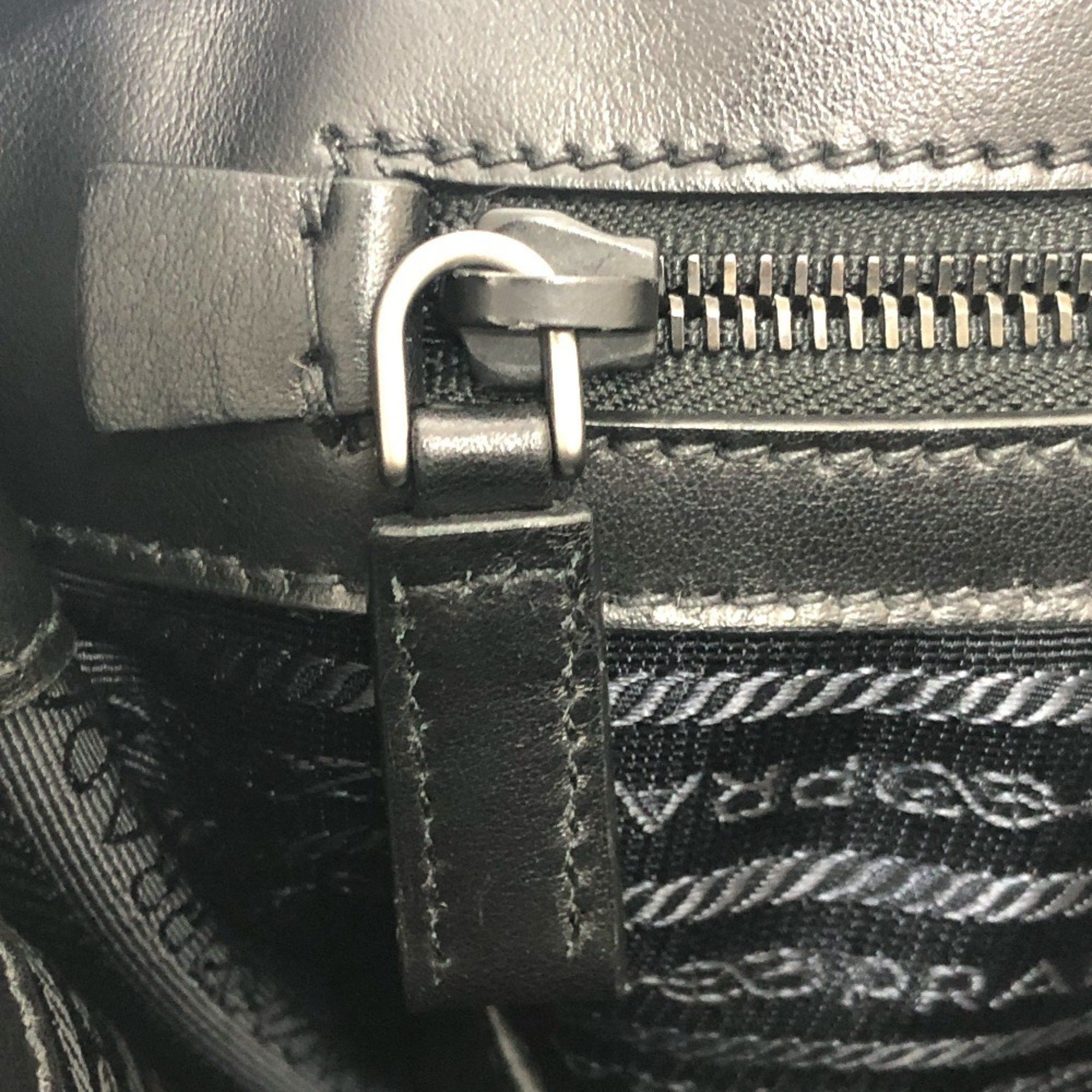 Prada Prada 2VH013 Triangle Plate Bag Shoulder Leather Men's Black Size ONE SIZE - 15 Thumbnail