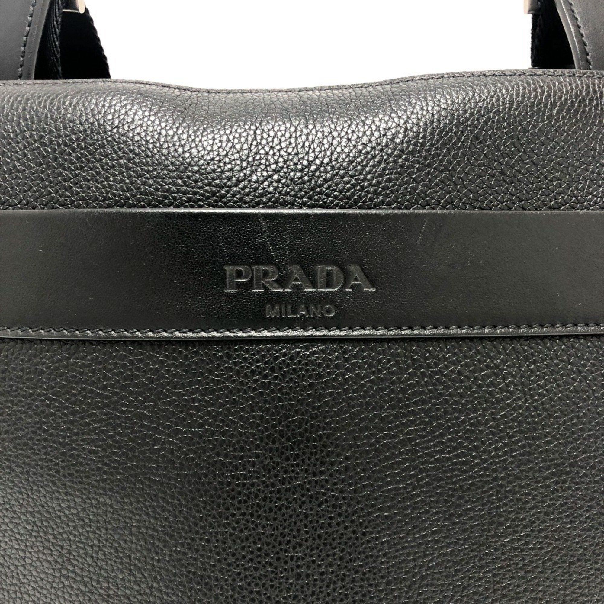 Prada Prada 2VH013 Triangle Plate Bag Shoulder Leather Men's Black Size ONE SIZE - 3 Thumbnail