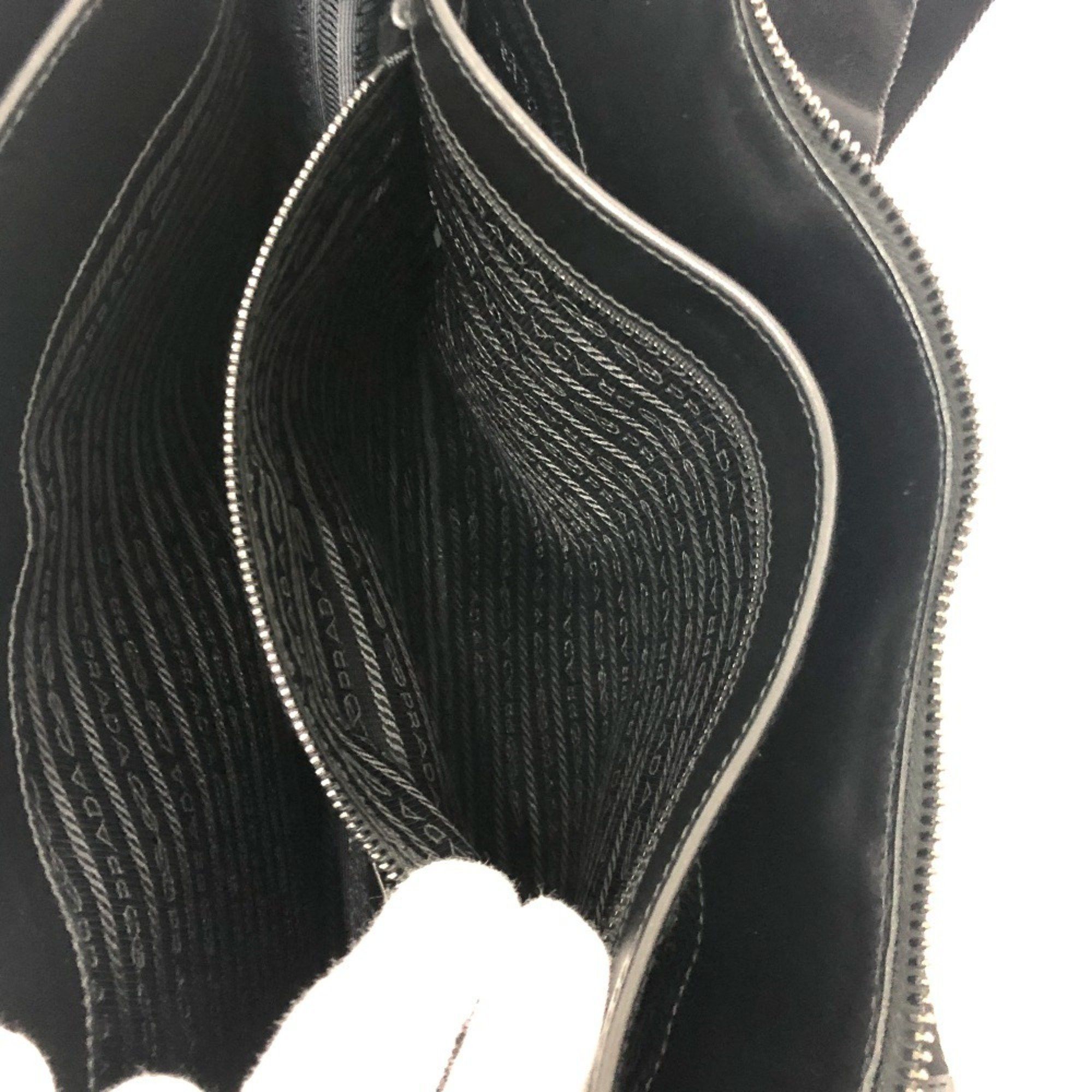 Prada Prada 2VH013 Triangle Plate Bag Shoulder Leather Men's Black Size ONE SIZE - 16 Thumbnail