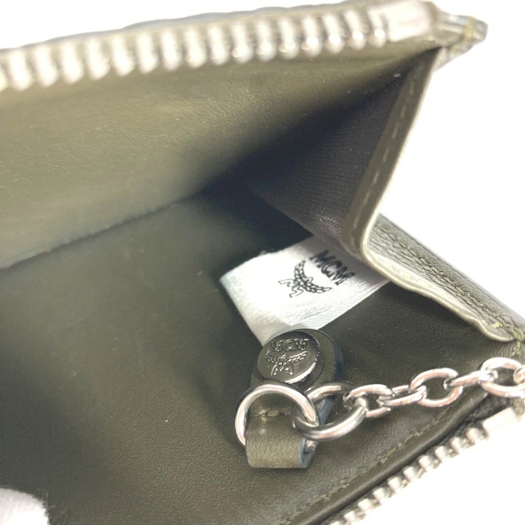MCM MCM Coin Purse Wallet Wallet/Coin Case Leather Men's Khaki Size ONE SIZE - 9 Thumbnail