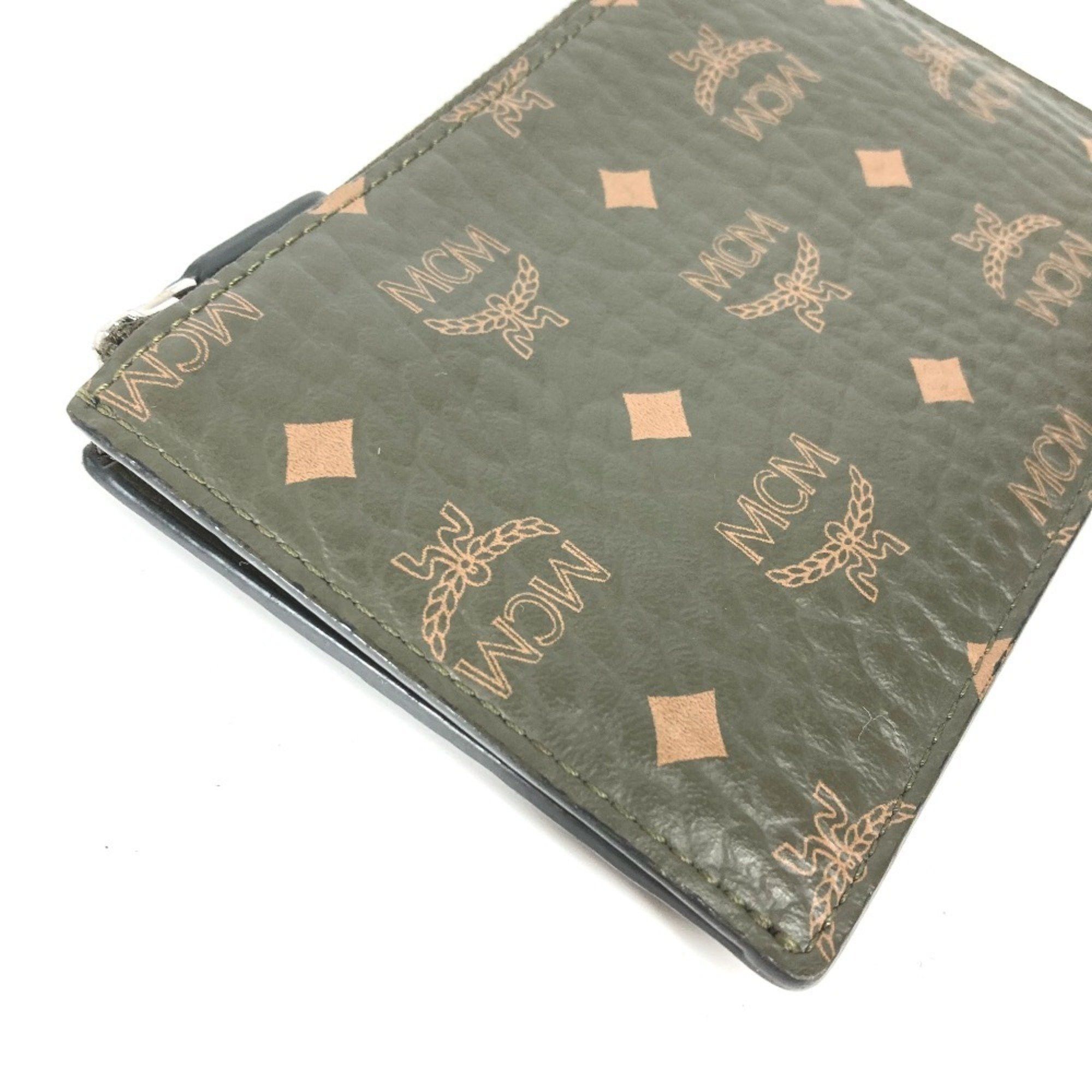 MCM MCM Coin Purse Wallet Wallet/Coin Case Leather Men's Khaki Size ONE SIZE - 4 Thumbnail