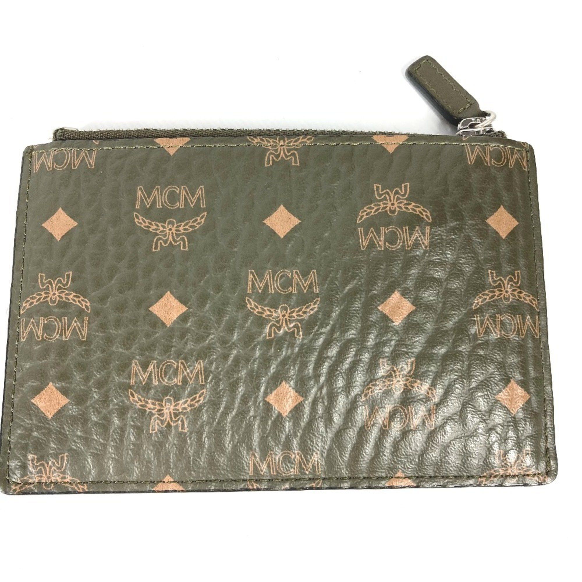 MCM MCM Coin Purse Wallet Wallet/Coin Case Leather Men's Khaki Size ONE SIZE - 6 Thumbnail