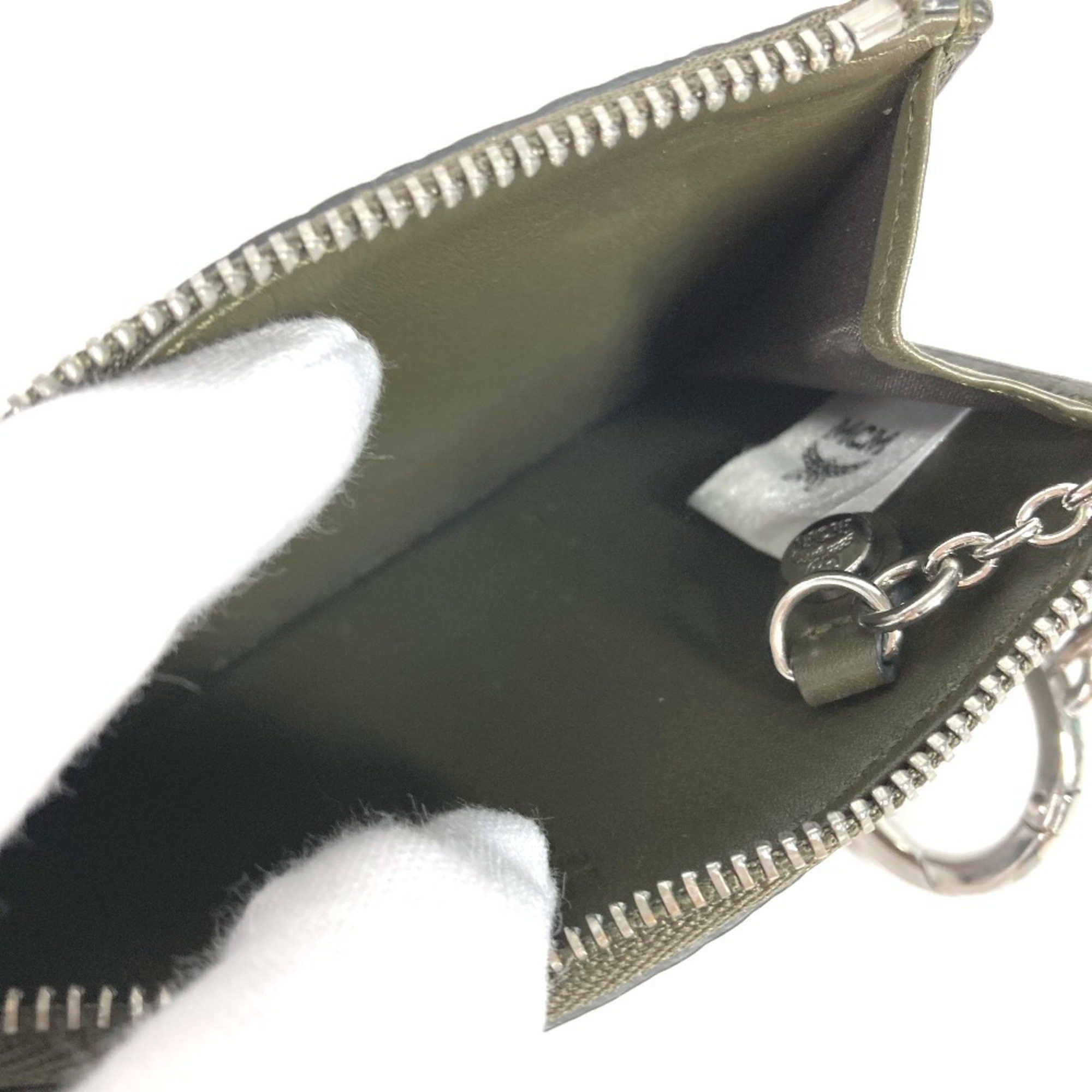 MCM MCM Coin Purse Wallet Wallet/Coin Case Leather Men's Khaki Size ONE SIZE - 8 Thumbnail