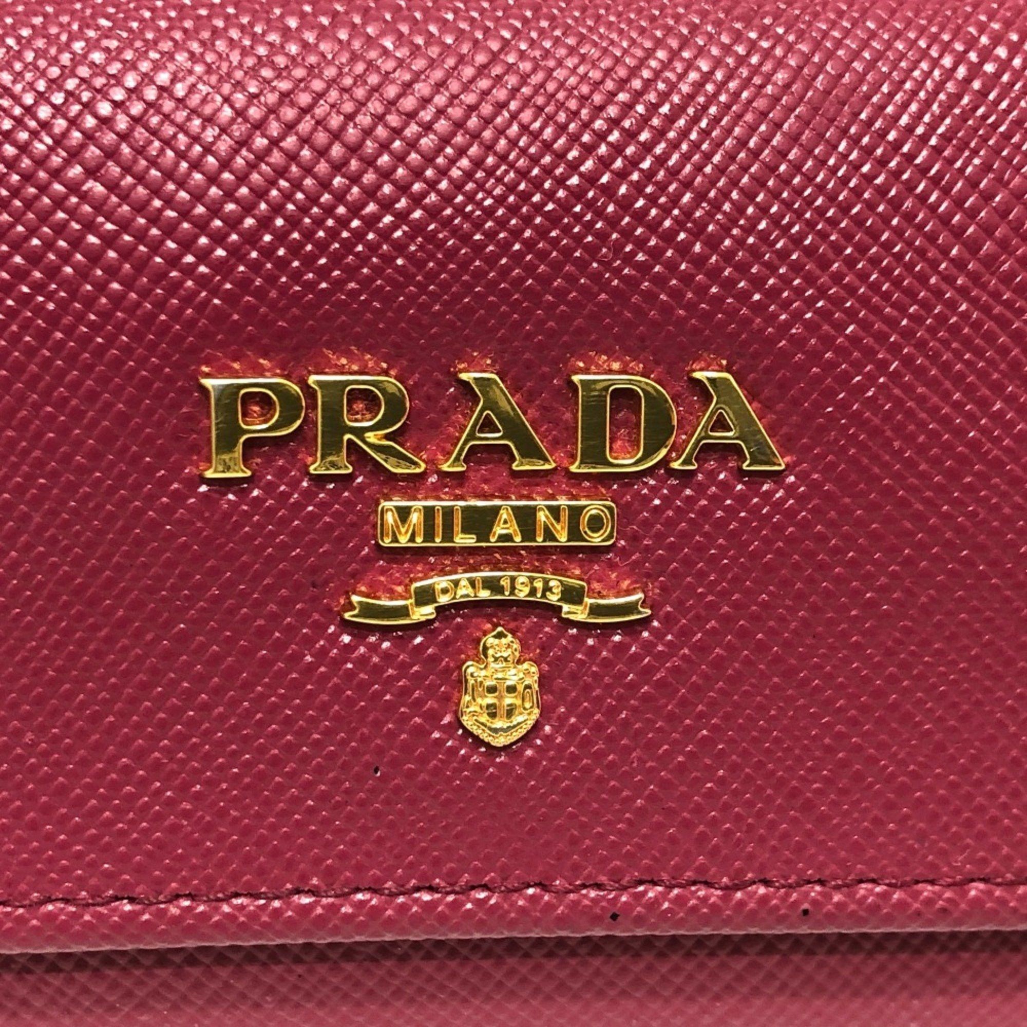 Prada PRADA 1M0223 6-ring key case in Saffiano leather for women, pink Size ONE SIZE - 8 Thumbnail