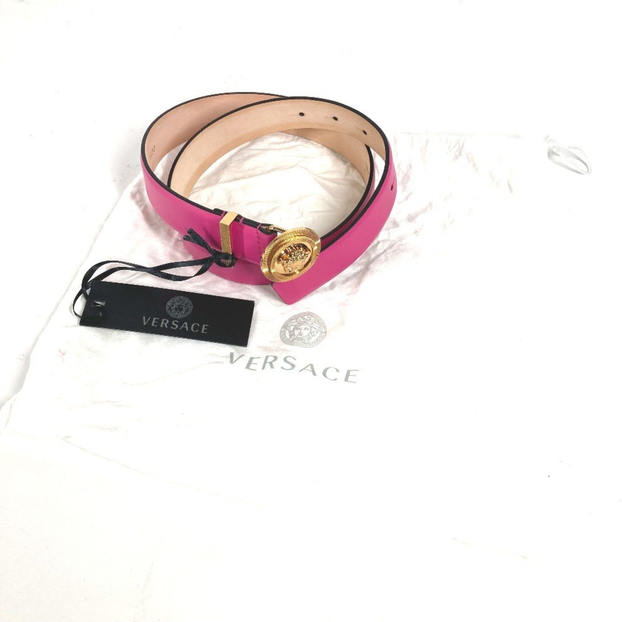 Versace VERSACE Medusa Belt Leather Women's Pink Size ONE SIZE - 11 Thumbnail
