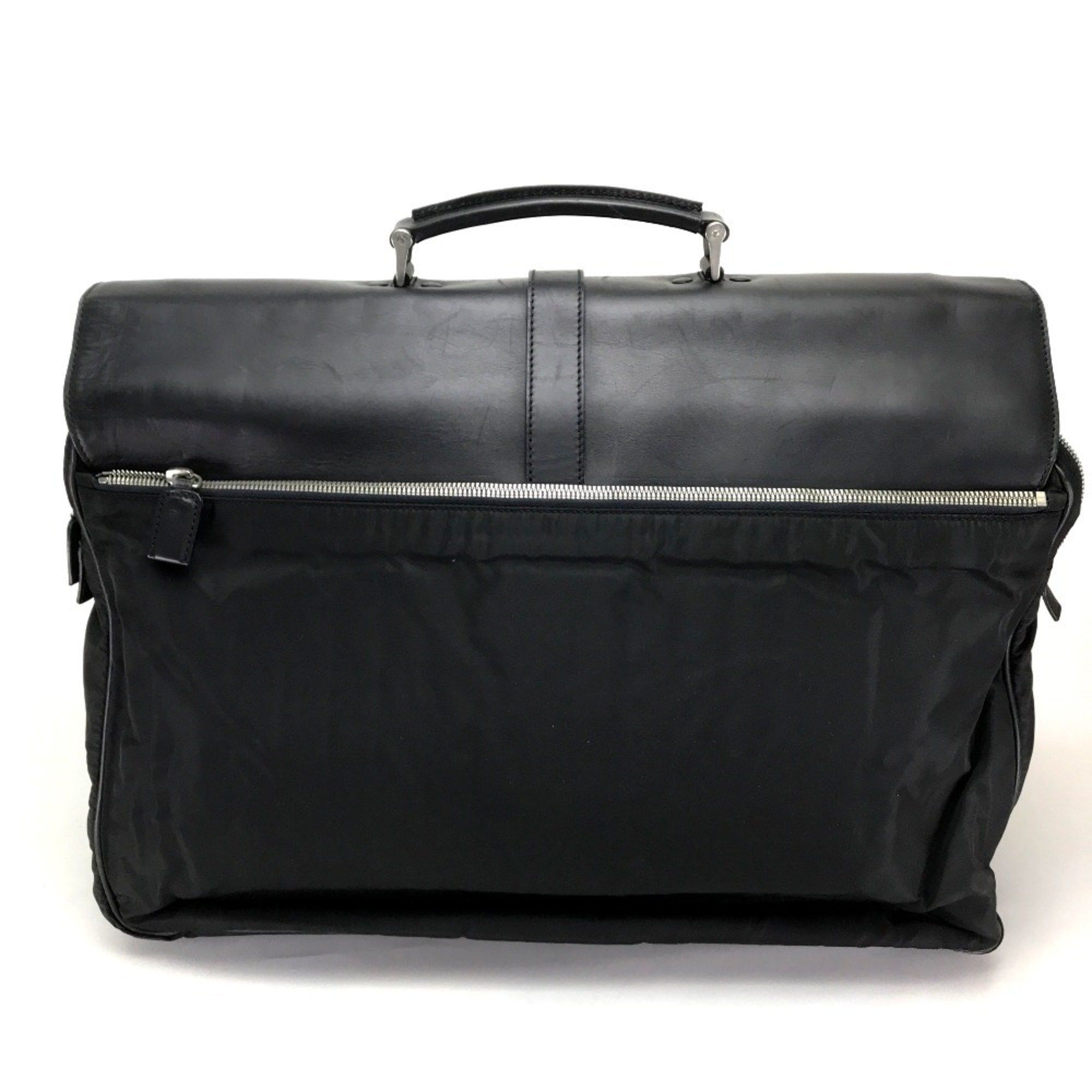 Prada PRADA V122 Bag Handbag Nylon Leather Men's Black Size ONE SIZE - 2 Thumbnail