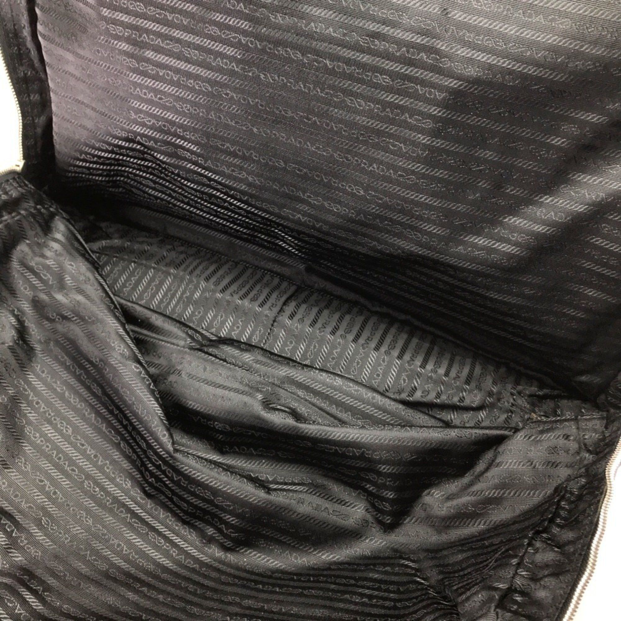 Prada PRADA V122 Bag Handbag Nylon Leather Men's Black Size ONE SIZE - 7 Thumbnail