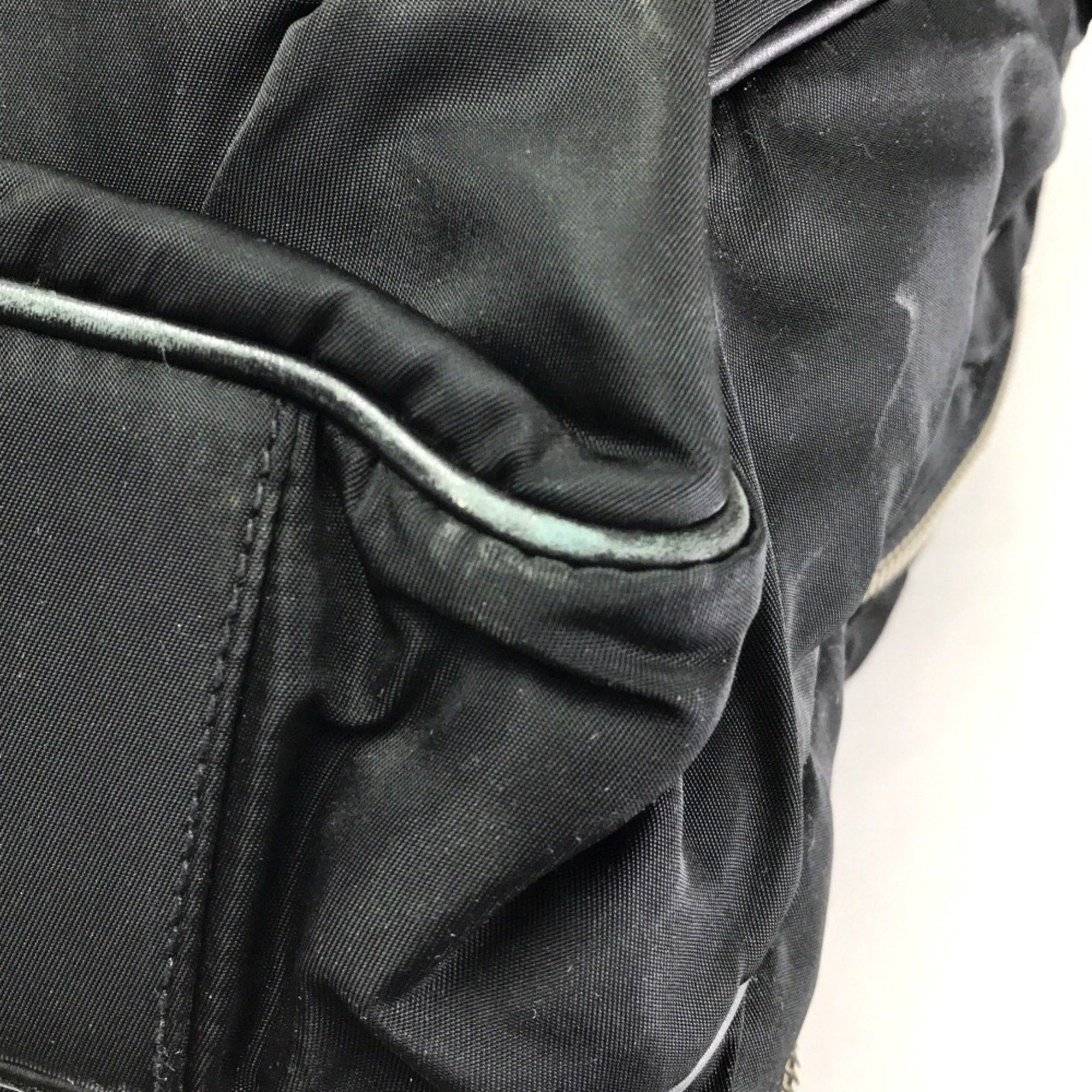 Prada PRADA V122 Bag Handbag Nylon Leather Men's Black Size ONE SIZE - 4 Thumbnail