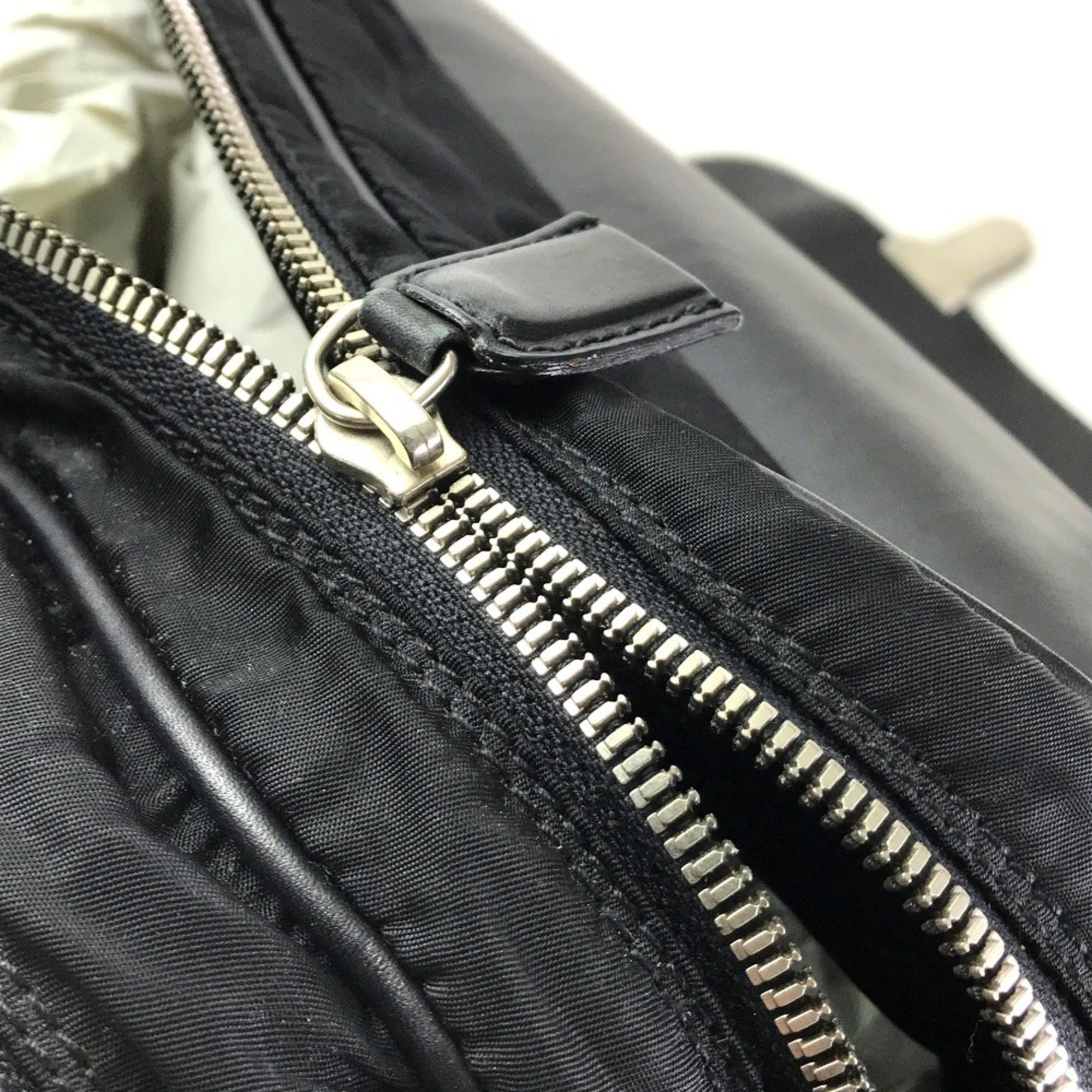 Prada PRADA V122 Bag Handbag Nylon Leather Men's Black Size ONE SIZE - 8 Thumbnail