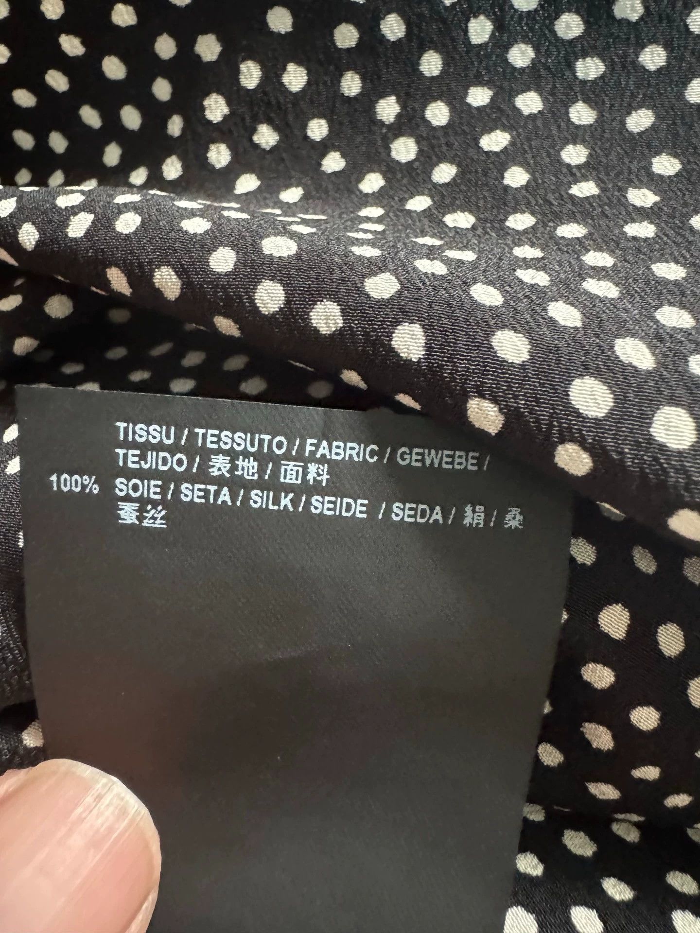 Saint Laurent Paris Saint Laurent Paris Polka dot silk shirt Size US M / EU 48-50 / 2 - 4 Thumbnail