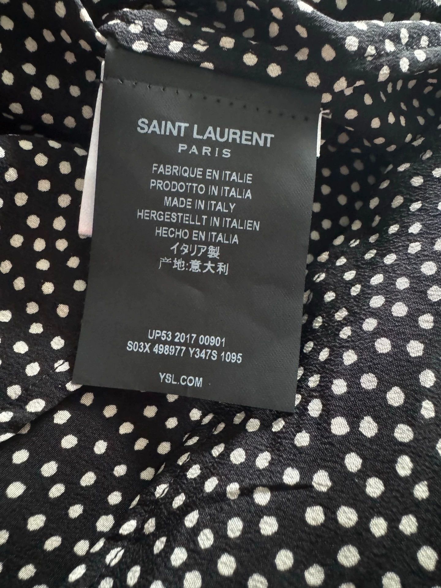 Saint Laurent Paris Saint Laurent Paris Polka dot silk shirt Size US M / EU 48-50 / 2 - 5 Thumbnail