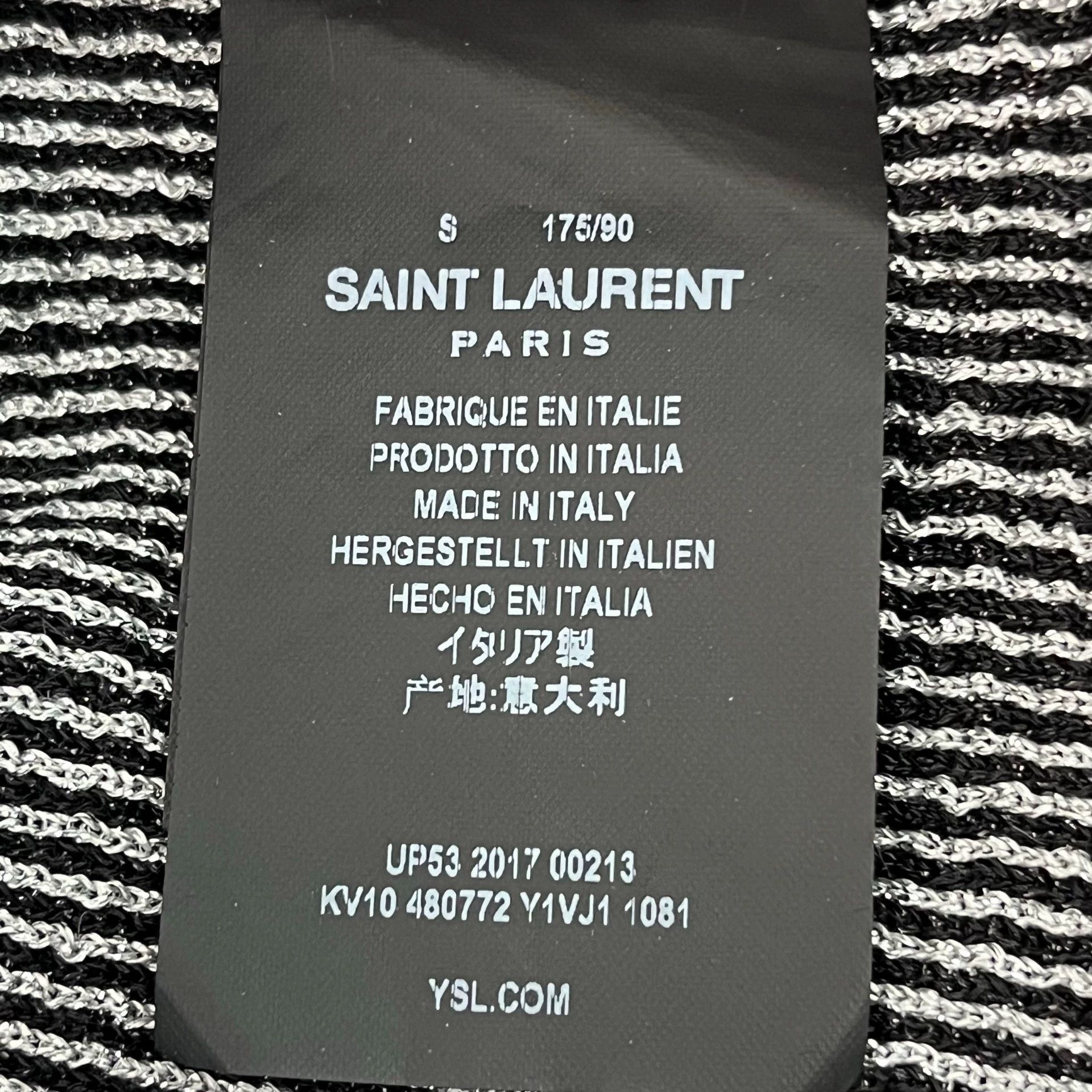 Saint Laurent Paris Saint Laurent Paris Black silver sweater Size US S / EU 44-46 / 1 - 7 Thumbnail