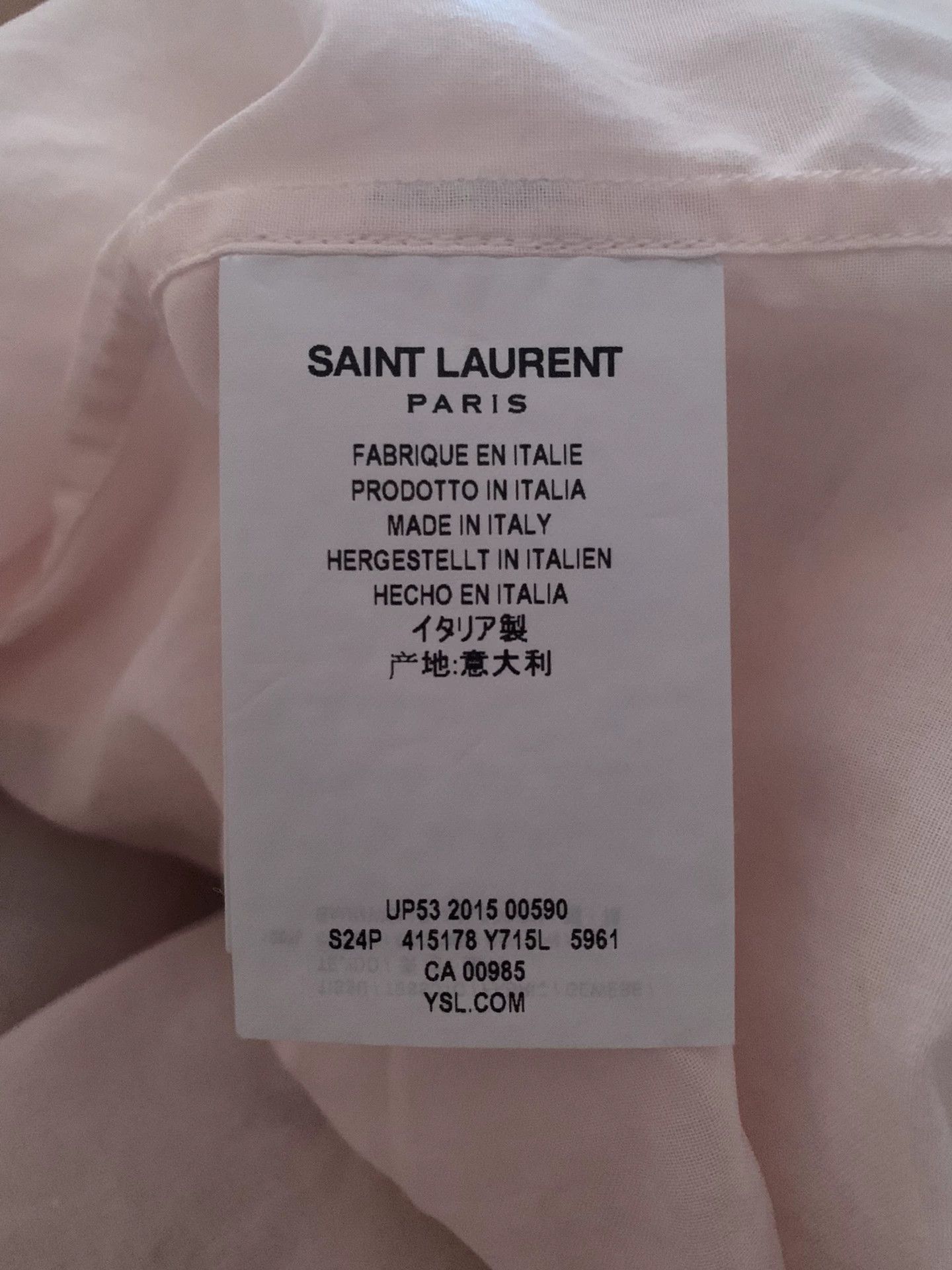 Saint Laurent Paris Saint Laurent Paris Organ shirt Size US L / EU 52-54 / 3 - 2 Thumbnail