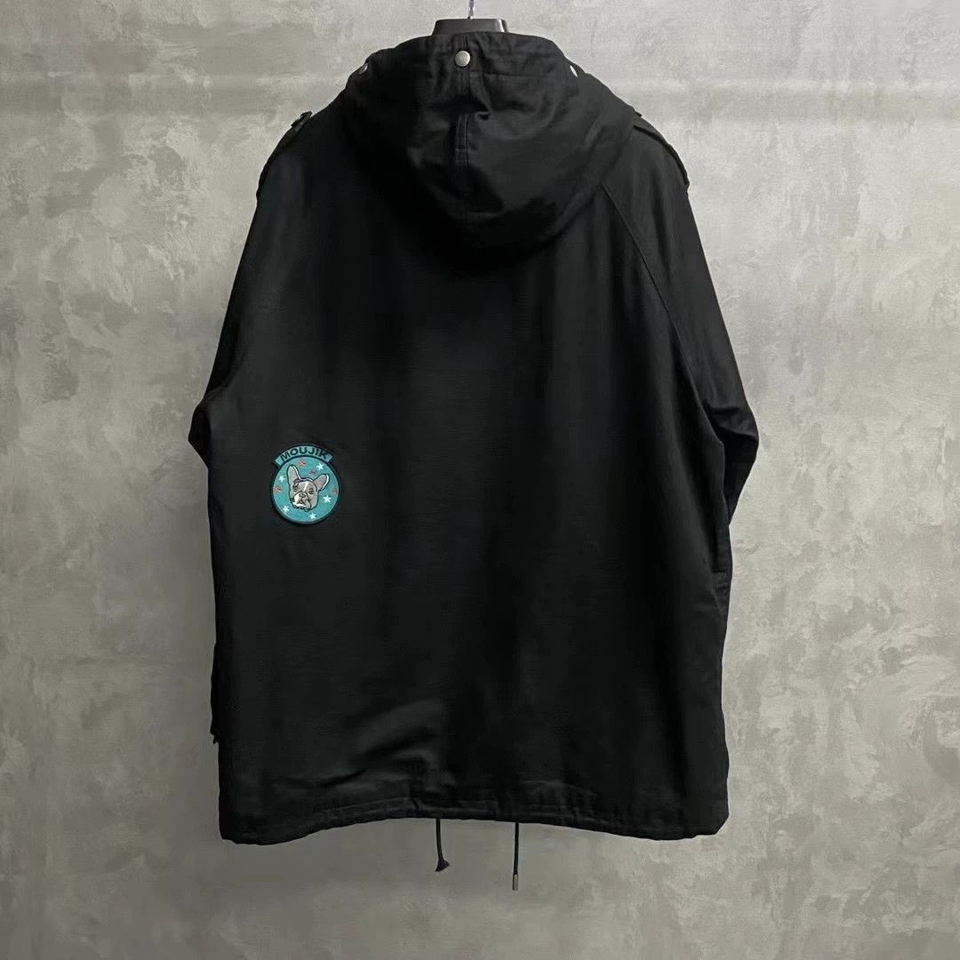 Saint Laurent Paris Saint Laurent Paris Patch printed parka coat Size US XL / EU 56 / 4 - 2 Thumbnail