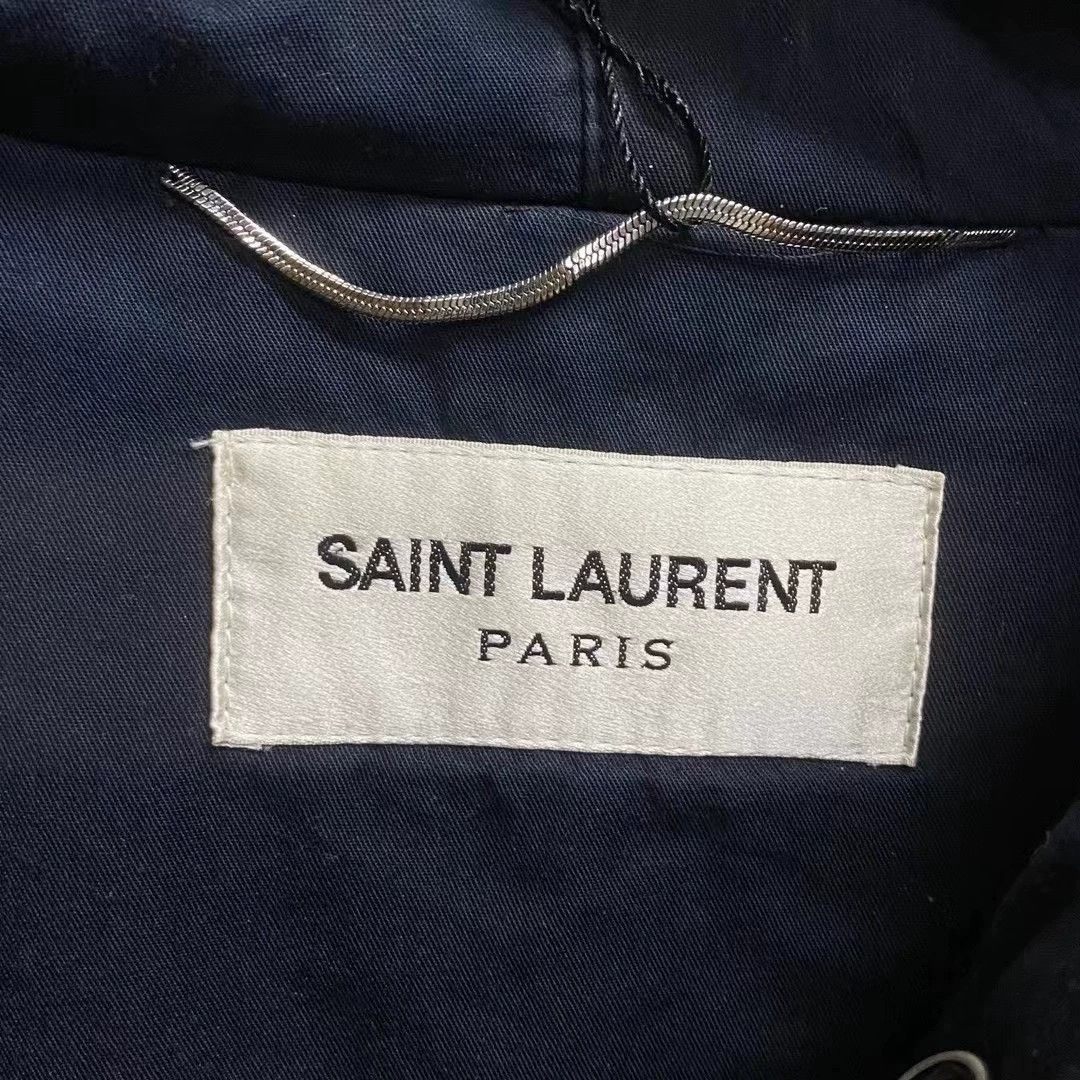 Saint Laurent Paris Saint Laurent Paris Patch printed parka coat Size US XL / EU 56 / 4 - 4 Thumbnail