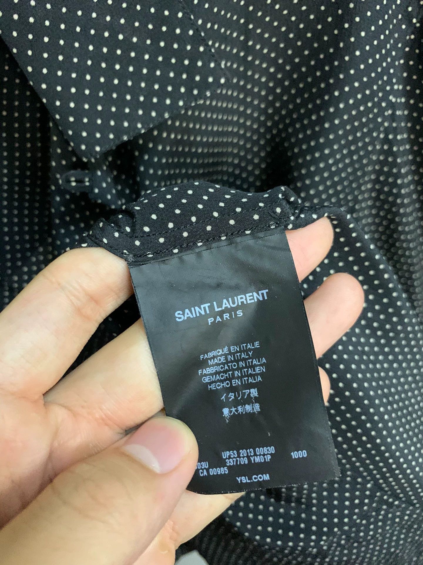 Saint Laurent Paris Saint Laurent Paris Mulberry silk polka dot shirt Size US XS / EU 42 / 0 - 3 Thumbnail