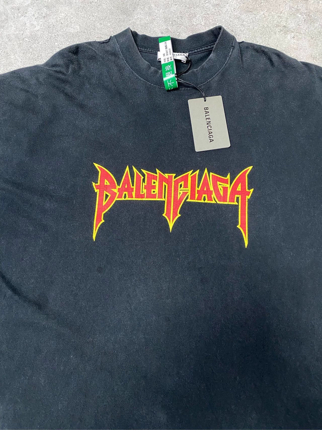 Balenciaga Balenciaga short sleeved T-shirt with lightning letter printed logo Size US L / EU 52-54 / 3 - 4 Thumbnail