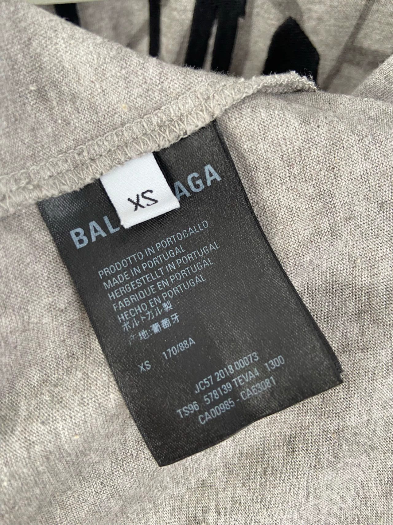 Balenciaga Balenciaga grey short sleeved pullover round neck multi font printed logo Size US XS / EU 42 / 0 - 6 Thumbnail