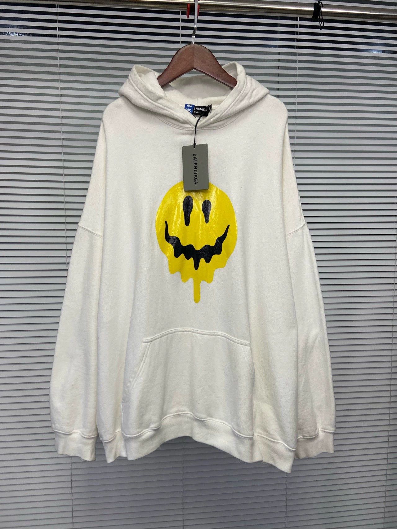Balenciaga Balenciaga SS22 smiley face print hooded sweatshirt Size US M / EU 48-50 / 2 - 3 Thumbnail