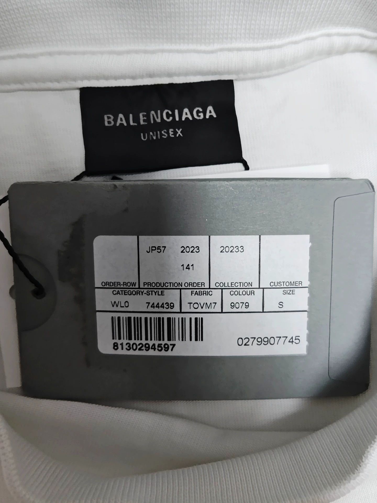 Balenciaga Balenciaga 24ss Qixi Love Embroidery Slogan Small Logo Minimal Destruction Short Sleeve Size US S / EU 44-46 / 1 - 5 Thumbnail