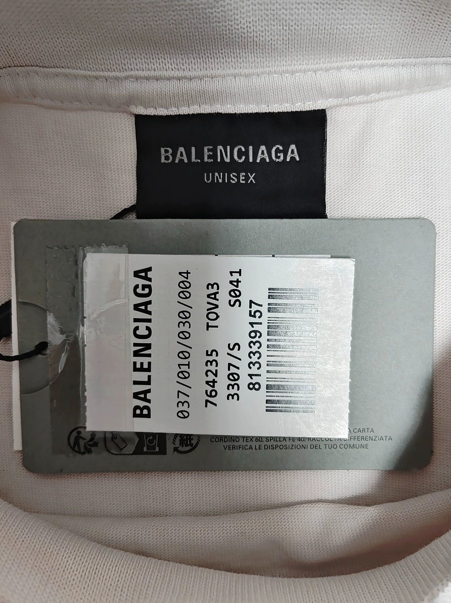 Balenciaga Balenciaga 24ss white inkjet font blurred short sleeved T-shirt Size US S / EU 44-46 / 1 - 5 Thumbnail