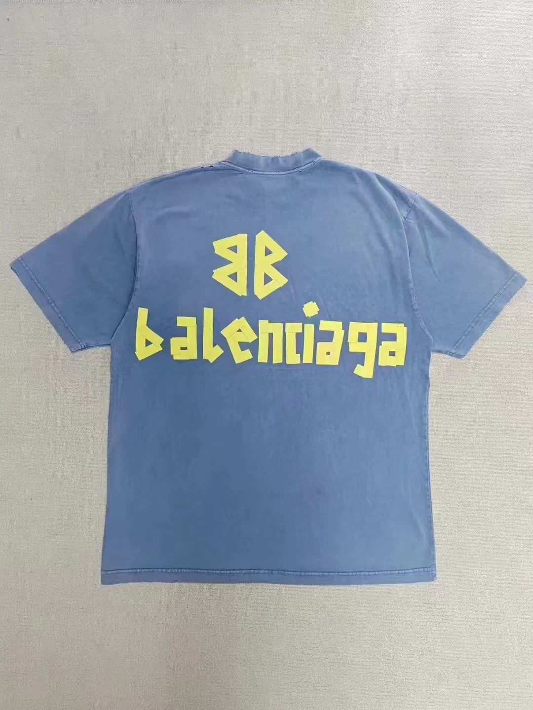 Balenciaga Balenciaga 24ss Haze Blue Tape Adhesive Tape TAPE TYPE Masked Paper Short Sleeve Size US XXL / EU 58 / 5 - 2 Thumbnail