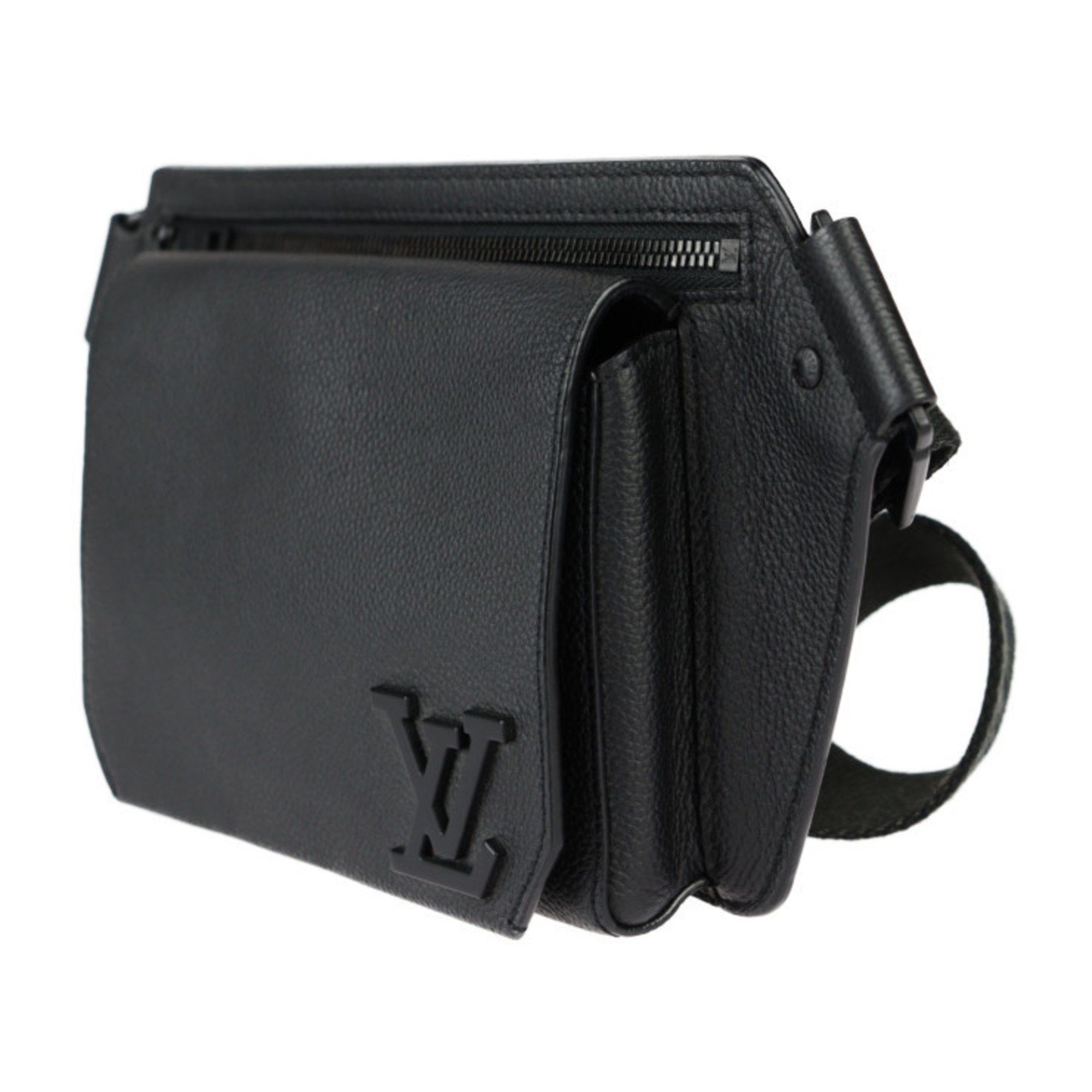 Louis Vuitton Louis Vuitton Take Off Sling Body Bag M57081 Grained Leather Noir Black LV Waist Size ONE SIZE - 2 Thumbnail