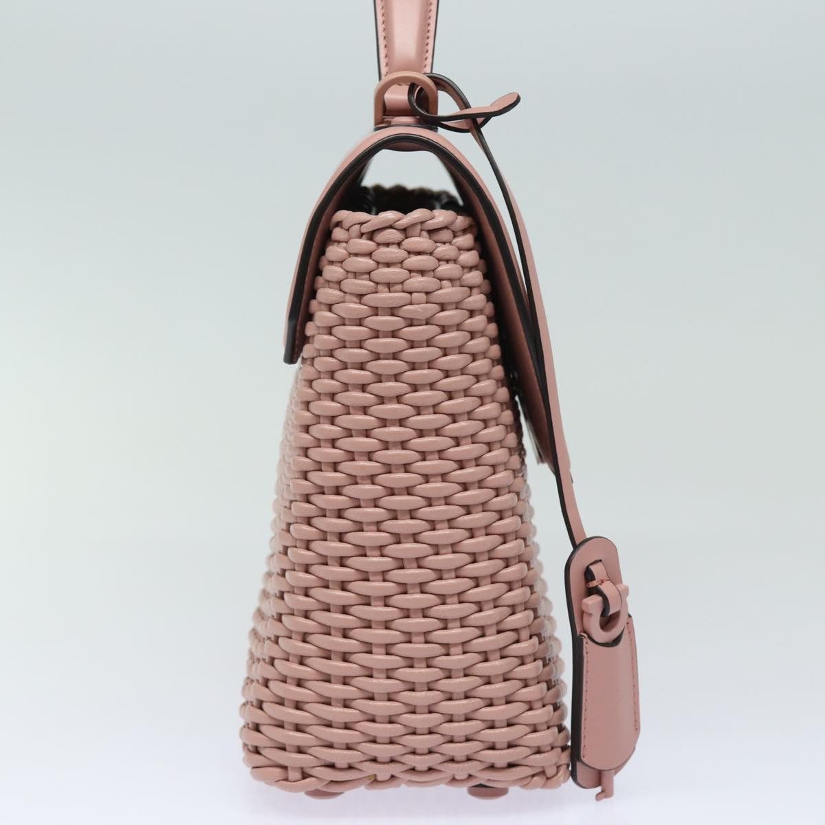 Salvatore Ferragamo Gancini Pink Leather Shoulder Bag (Pre-Owned) Size ONE SIZE - 10 Thumbnail