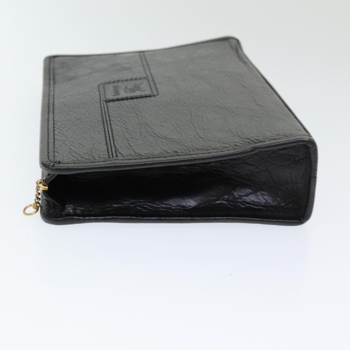 Burberry Black Leather Clutch Bag (Pre-Owned) Size ONE SIZE - 8 Thumbnail