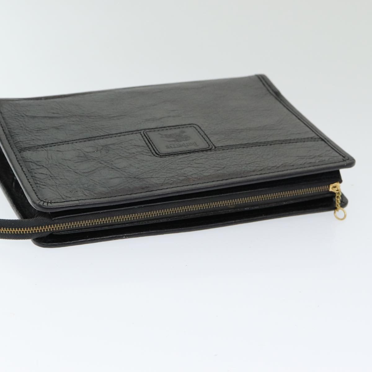 Burberry Black Leather Clutch Bag (Pre-Owned) Size ONE SIZE - 4 Thumbnail