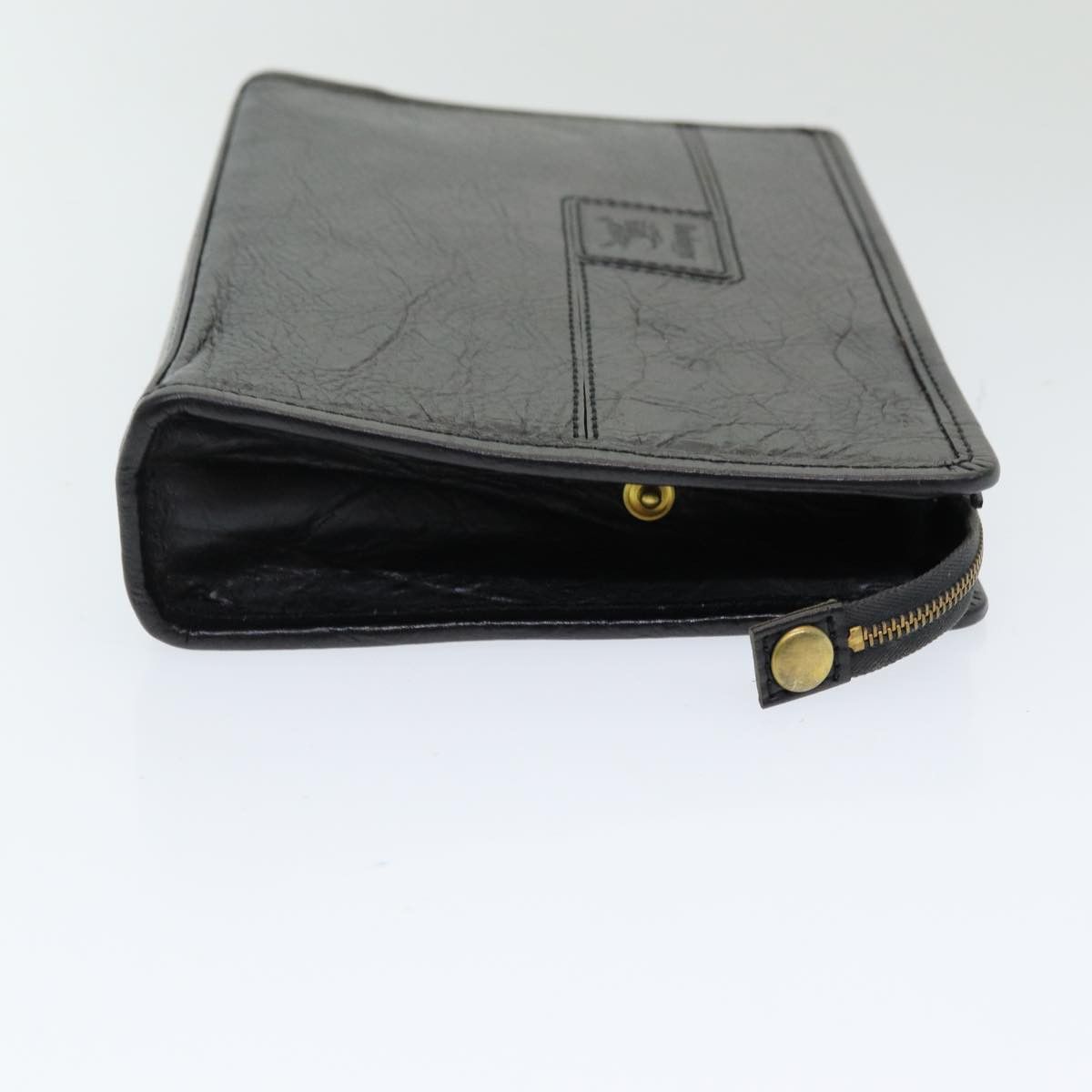 Burberry Black Leather Clutch Bag (Pre-Owned) Size ONE SIZE - 7 Thumbnail