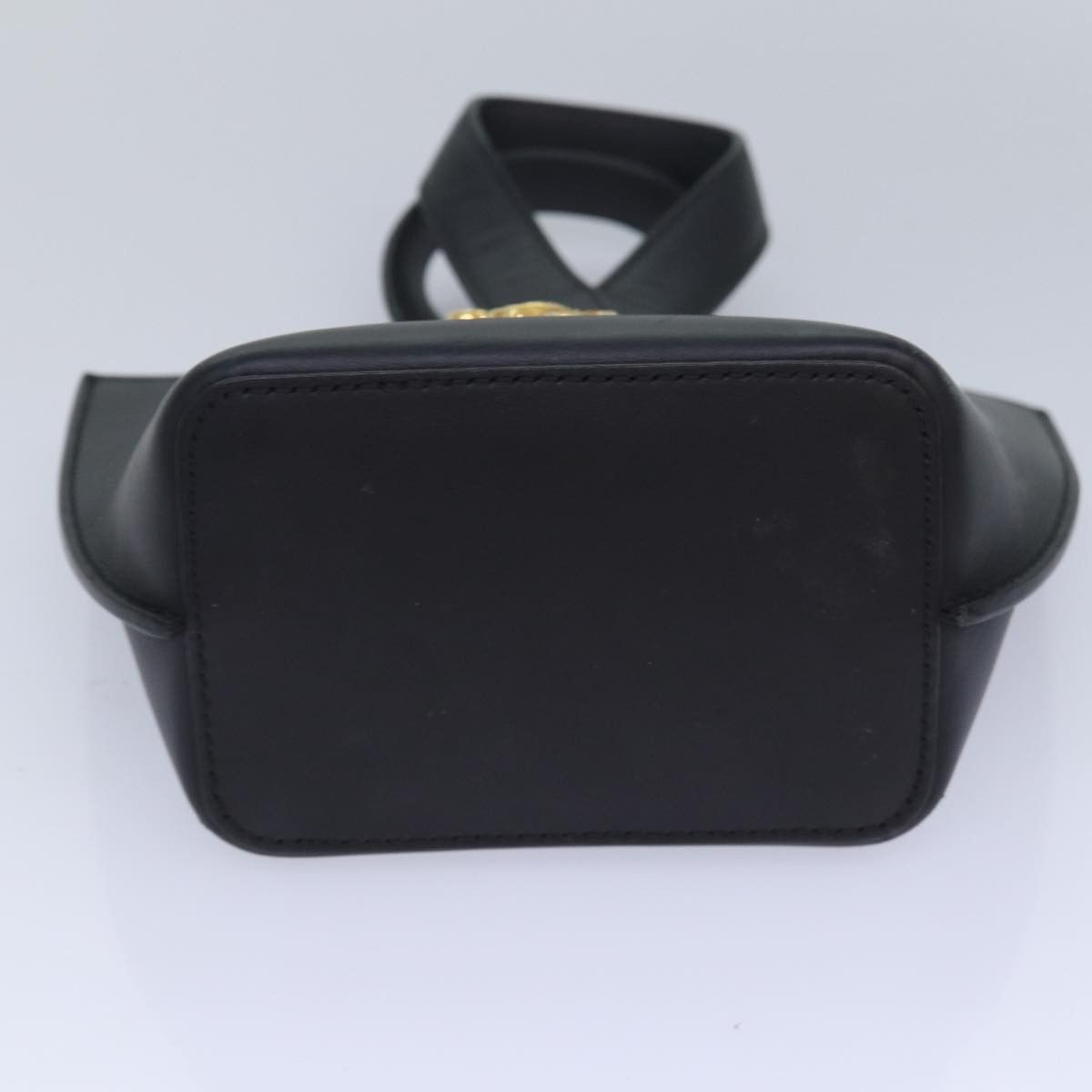 Versace Virtus Black Leather Handbag (Pre-Owned) Size ONE SIZE - 3 Thumbnail