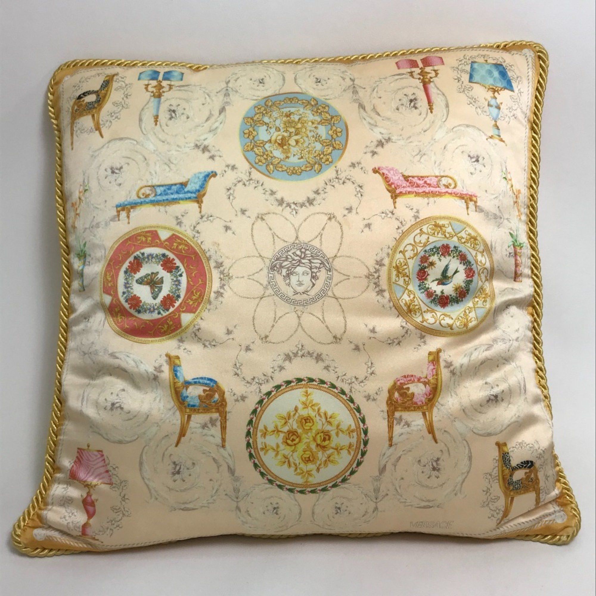 Versace VERSACE Medusa Cushion Polyester Men's Women's Light Orange Size ONE SIZE - 2 Thumbnail