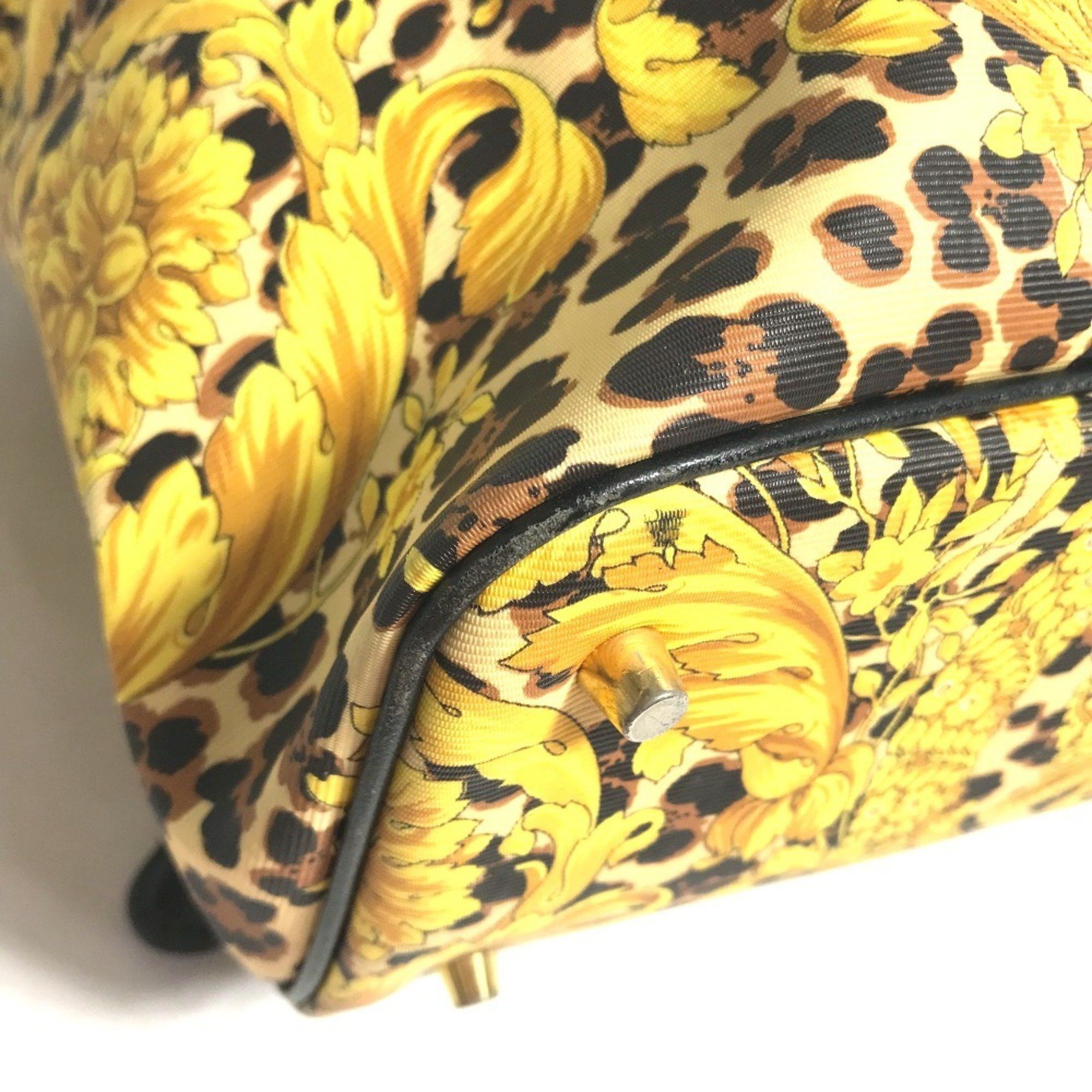 Versace VERSACE Leopard Backpack Leather Women's Yellow Size ONE SIZE - 5 Thumbnail