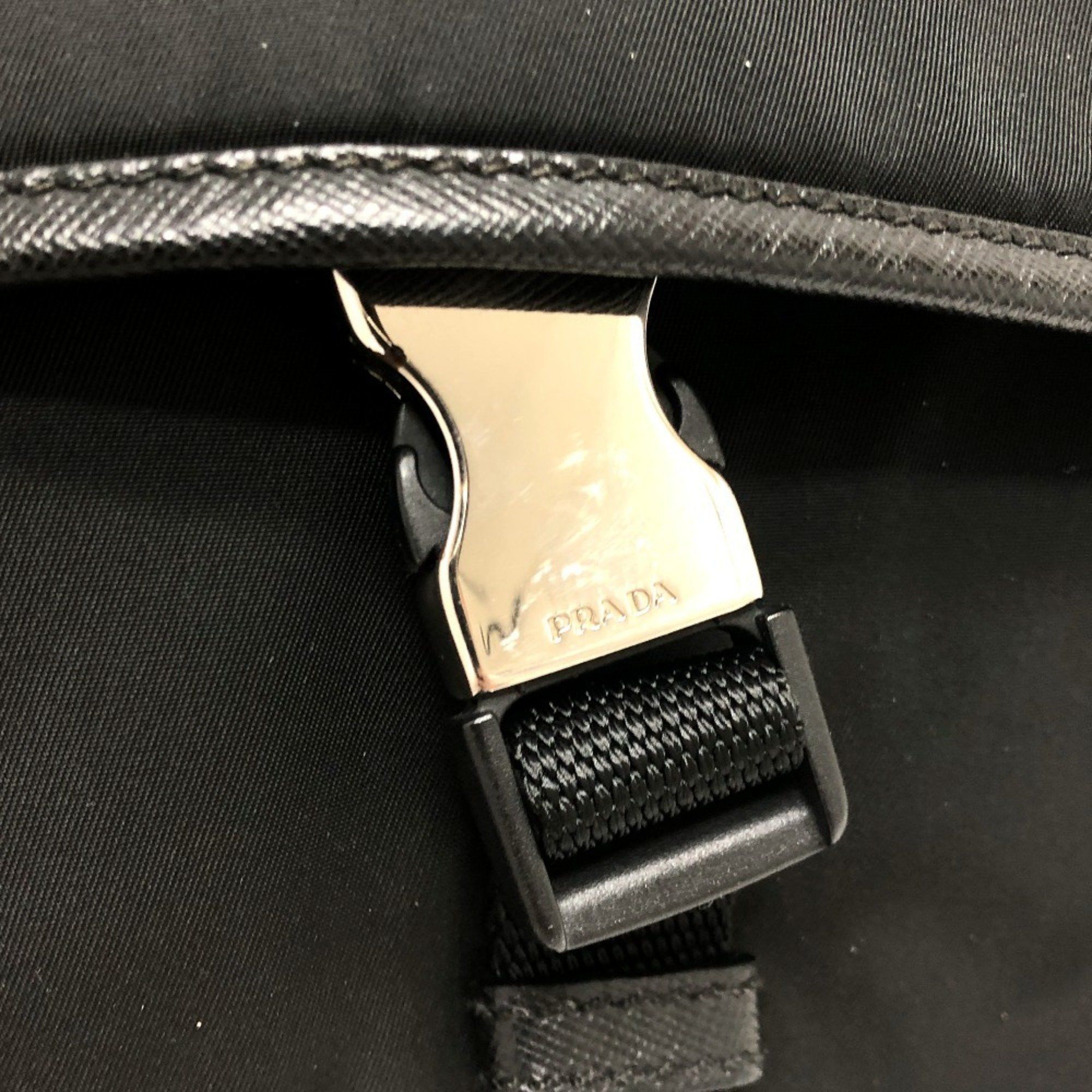 Prada Prada V166 Bag Shoulder Nylon Leather Men's Black Size ONE SIZE - 6 Thumbnail