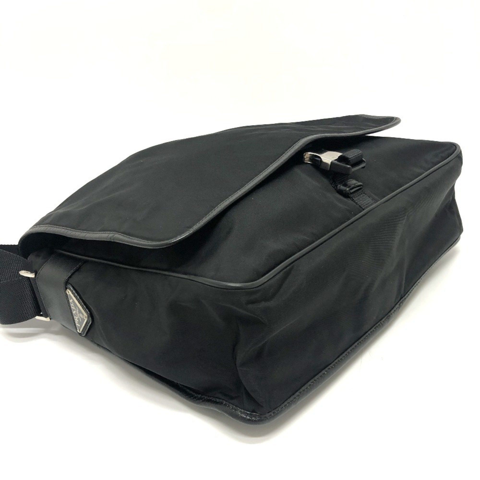 Prada Prada V166 Bag Shoulder Nylon Leather Men's Black Size ONE SIZE - 5 Thumbnail