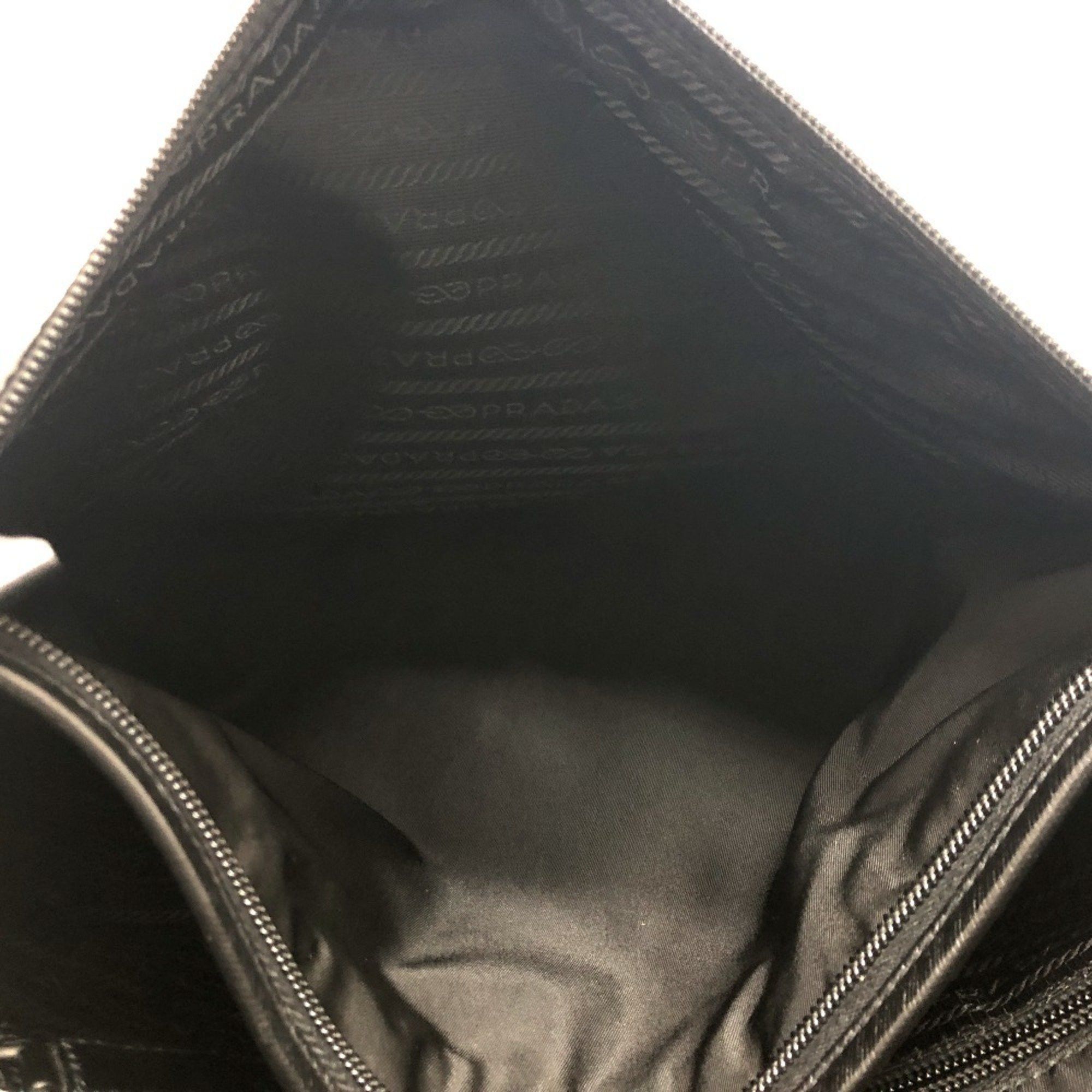 Prada Prada V166 Bag Shoulder Nylon Leather Men's Black Size ONE SIZE - 10 Thumbnail