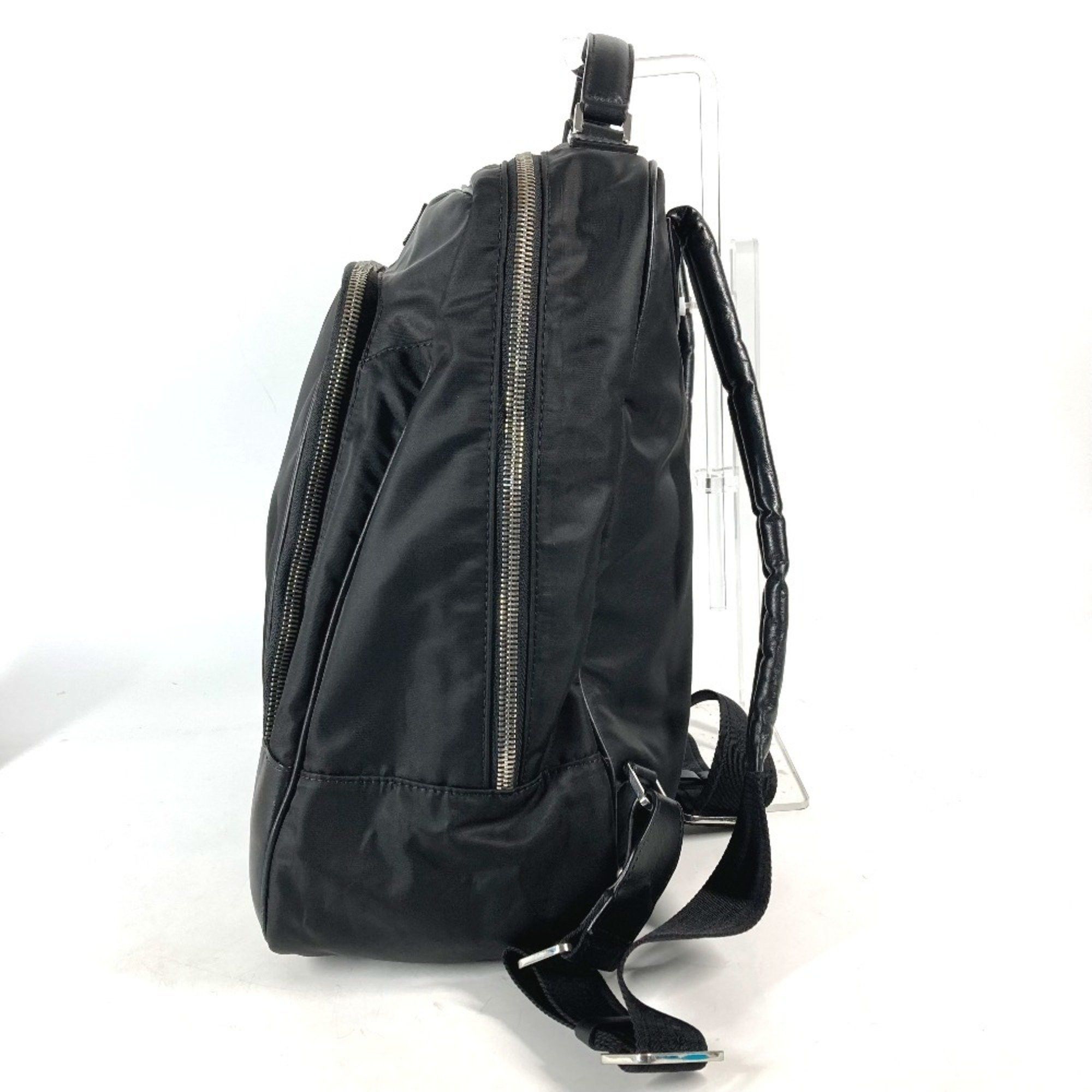 Versace Versace Backpack Bag Handbag Rucksack Nylon Leather Men's Black Size ONE SIZE - 3 Thumbnail