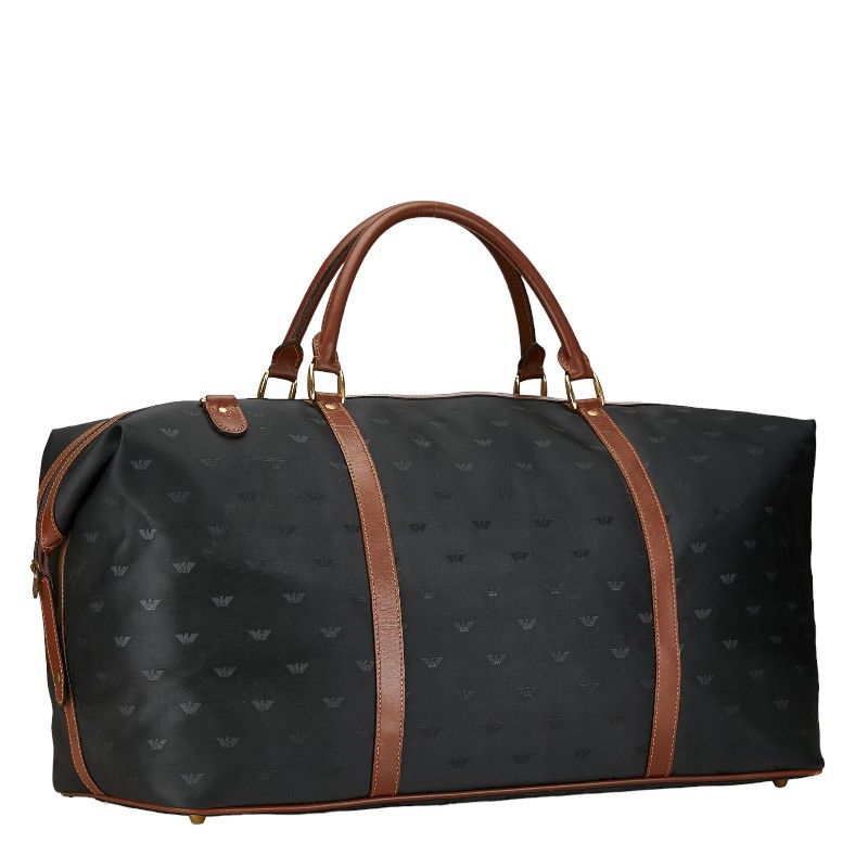 Stella McCartney Armani Nylon Leather Logo Boston Travel Bag Canvas Travel Bag in Good Condition Size ONE SIZE - 3 Thumbnail