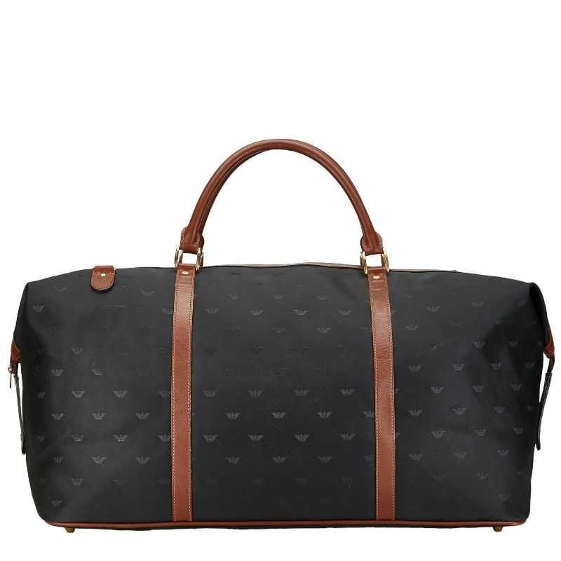 Stella McCartney Armani Nylon Leather Logo Boston Travel Bag Canvas Travel Bag in Good Condition Size ONE SIZE - 2 Thumbnail