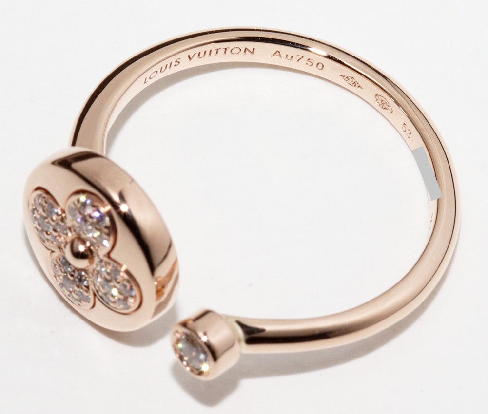 Louis Vuitton Louis Vuitton Louis Vuitton K18PG Diamond Ring Q9O85G Metal Ring Q9O85G in Great Condition Size ONE SIZE - 4 Thumbnail