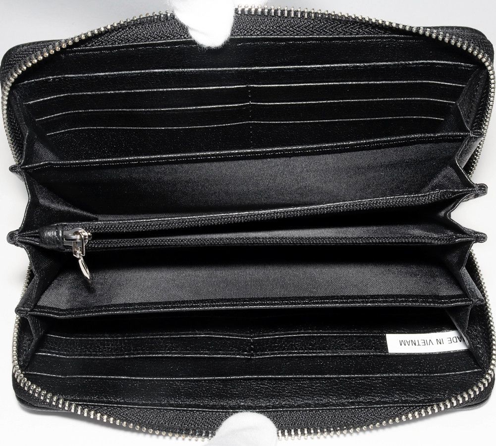 Other Other Crocodile Round Zipper Long Wallet Black Leather Long Wallet 2301419 in Pristine Condition Size ONE SIZE - 3 Thumbnail