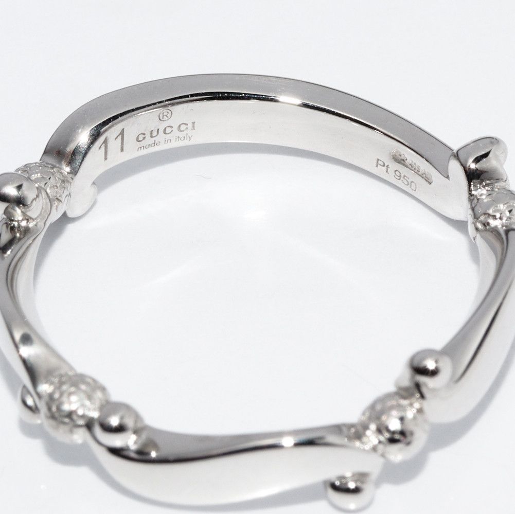 Gucci Gucci Gucci Pt950 Bridal Ring Japan Limited Metal Ring 2102401 in Great Condition Size ONE SIZE - 5 Thumbnail