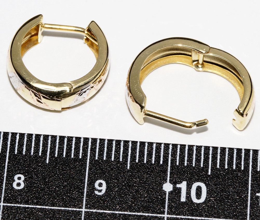 Other Other K18YG, K18WG, K18PG Hoop Earrings Metal Earrings ps279 in Pristine Condition Size ONE SIZE - 3 Thumbnail
