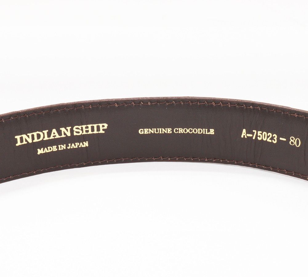 Other Other Men's Crocodile Leather Belt Brown Leather Belt 2402273 in Pristine Condition Size ONE SIZE - 3 Thumbnail