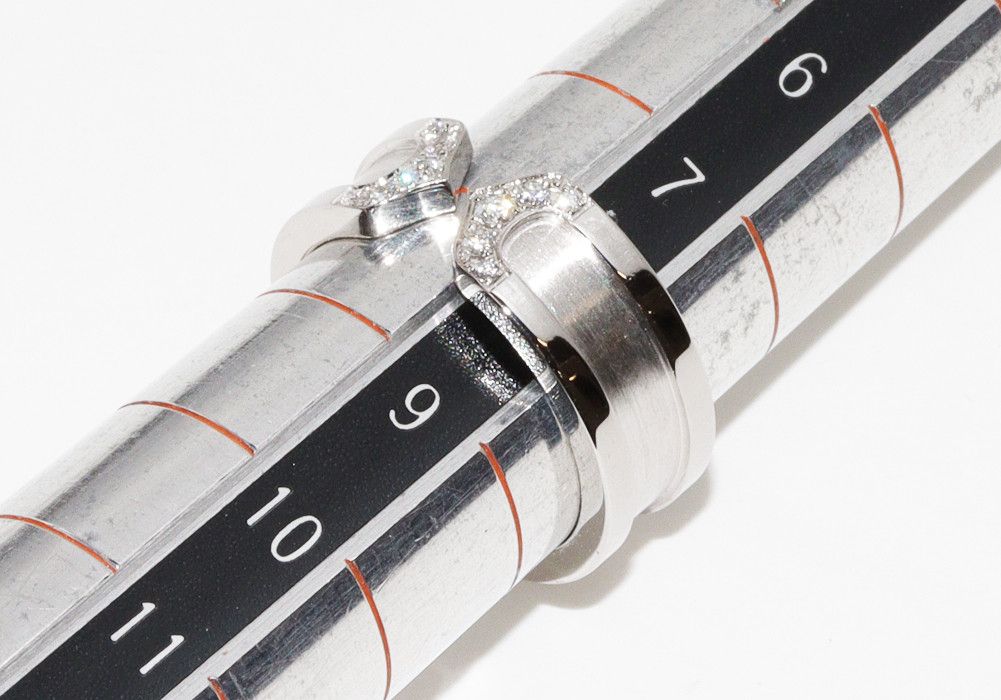 Cartier Cartier Cartier K18WG Diamond Ring B40442 Metal Ring B40442 in Great Condition Size ONE SIZE - 2 Thumbnail