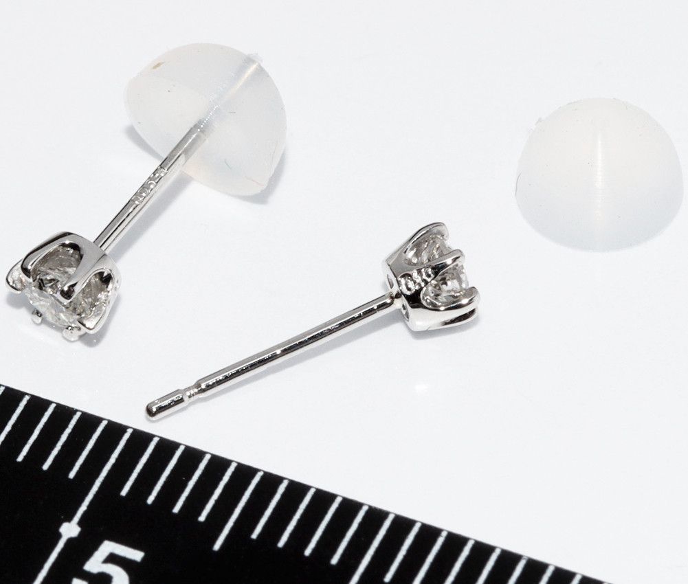 Other Other Pt900 Diamond Earrings 0.20ct Metal Earrings 2400092 in Great Condition Size ONE SIZE - 3 Thumbnail